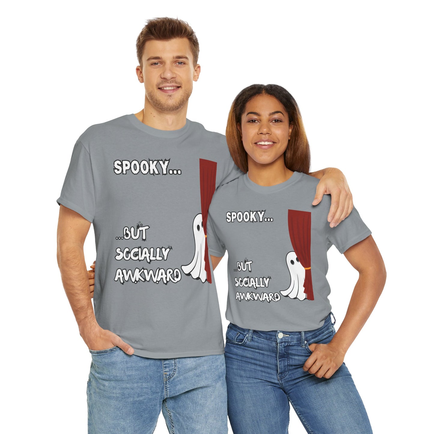 Funny Ghost Graphic Tee, Comfortable Unisex T-Shirt, Perfect for Halloween, Casual Wear, Gift for Friends, Scary, Creepy, Gothic, Geek, Nerd