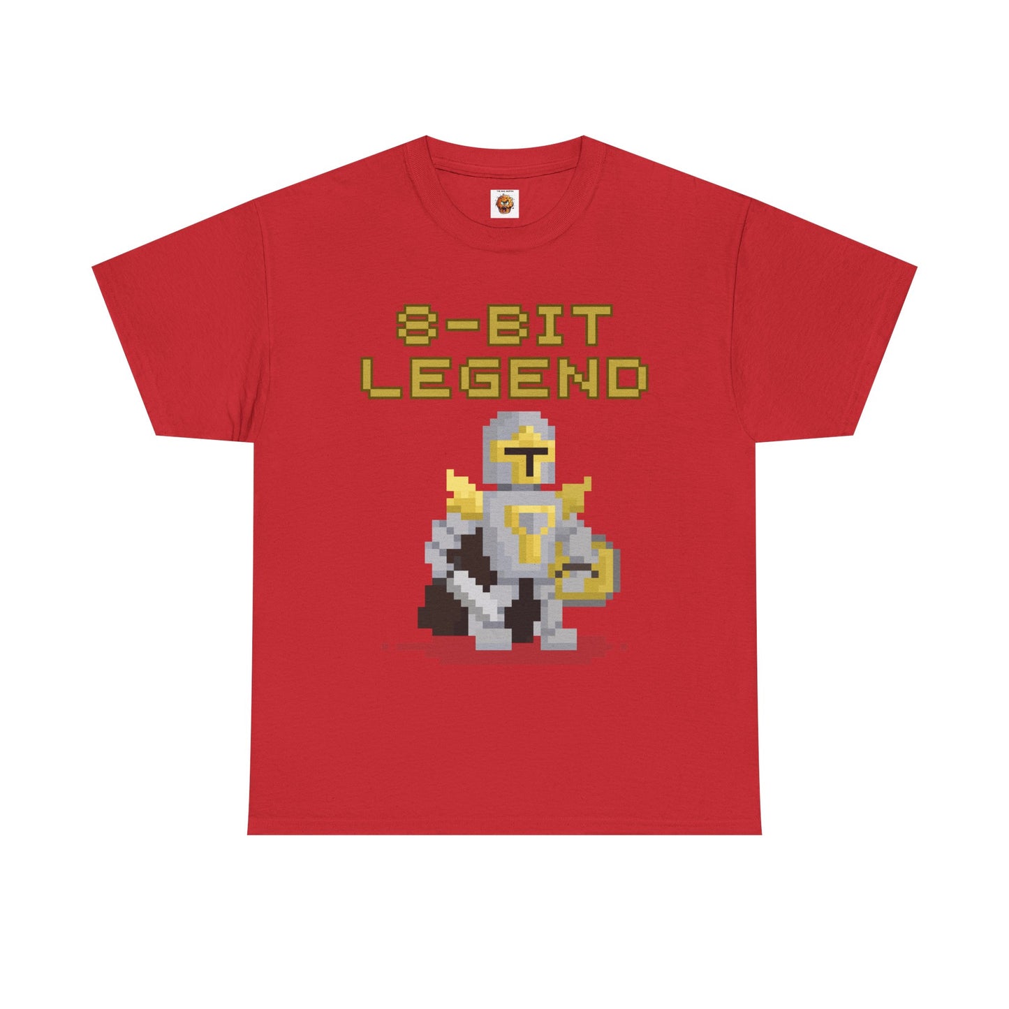 8-Bit Legend Unisex Heavy Cotton Tee Shirt - Retro Gamer T-Shirt, Knight And Sword, Gaming, Nerd, Geek