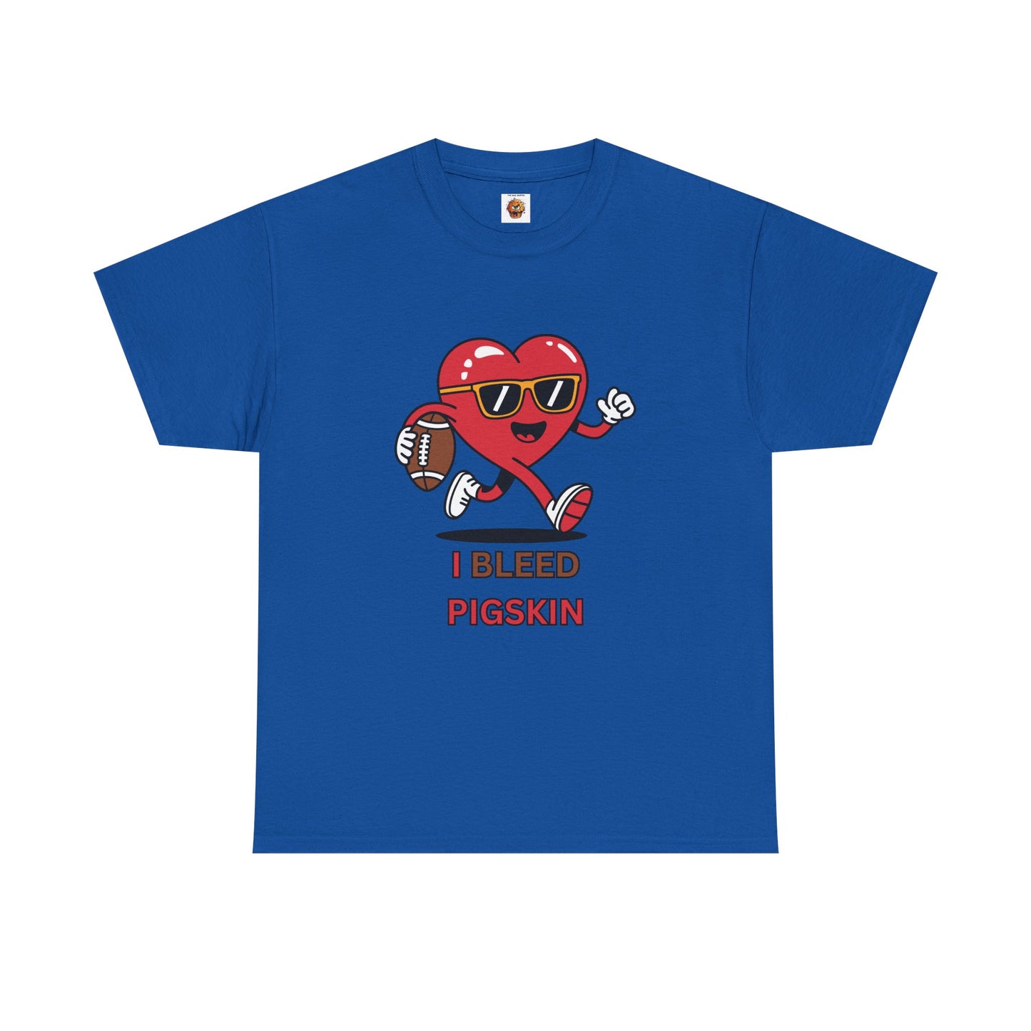 'I Bleed Pigskin' Stylish Football Heart Tee, Casual Wear, Sports Fan Gift, Unisex T-Shirt, Perfect for Game Day, Teen Apparel, Gift for Him/Her