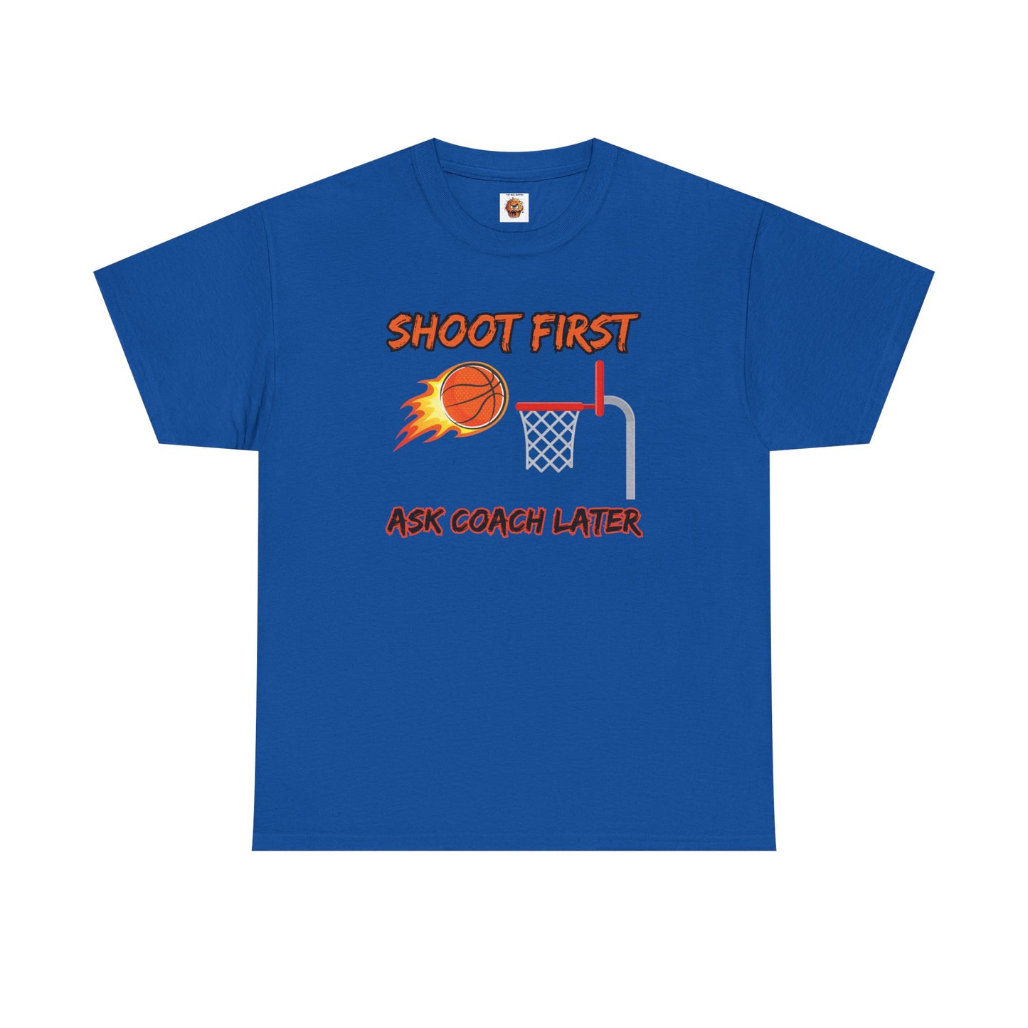 'Shoot First Ask Coach Later' Shirt Basketball Motivational T-Shirt - Unisex Athletic Tee,, Sportswear, Gift for Players