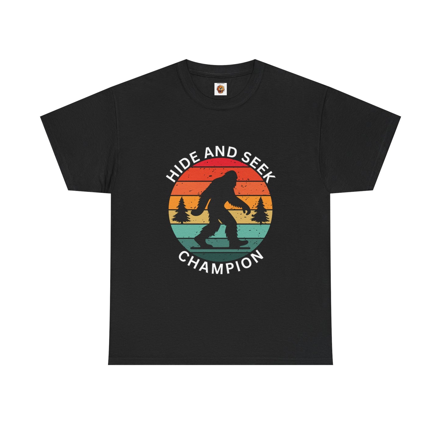 Funny Bigfoot Sasquatch Hide and Seek Champion Tee, Fun Graphic T-Shirt for Nature Lovers, Gift for Outdoorsy Friends, Unisex Casual Top, Adventure Apparel, Cryptid, Geek, Nerd
