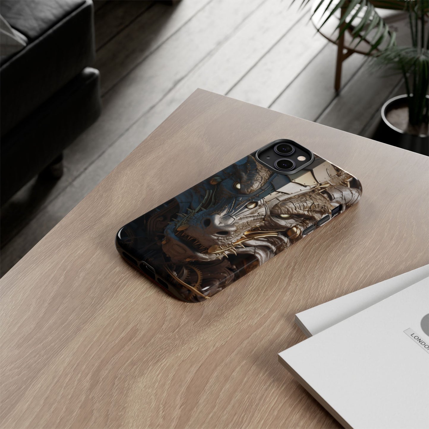 Hyper Realistic 3D Design Clockwork Dragon Phone Case - For Fantasy Lovers, D&D, RPG, TTRPG, Geek, Nerd
