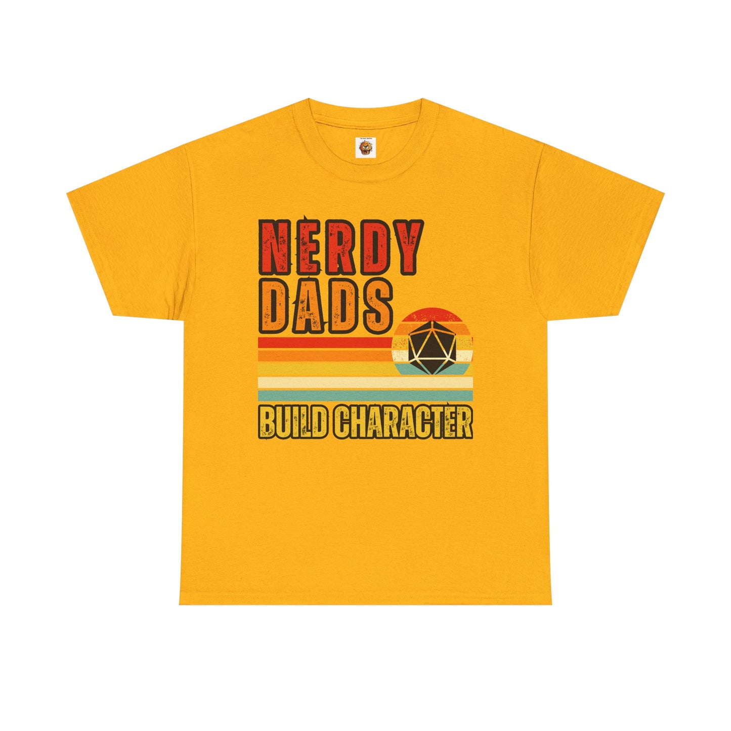 Funny 'Nerdy Dads Build Character' Tee - Perfect Gift for Father's Day, Casual Days, Parenting Humor, Unisex Cotton Shirt, Family Fun, Father, Dad, DND, RPG, TTRPG, Geek, Nerd