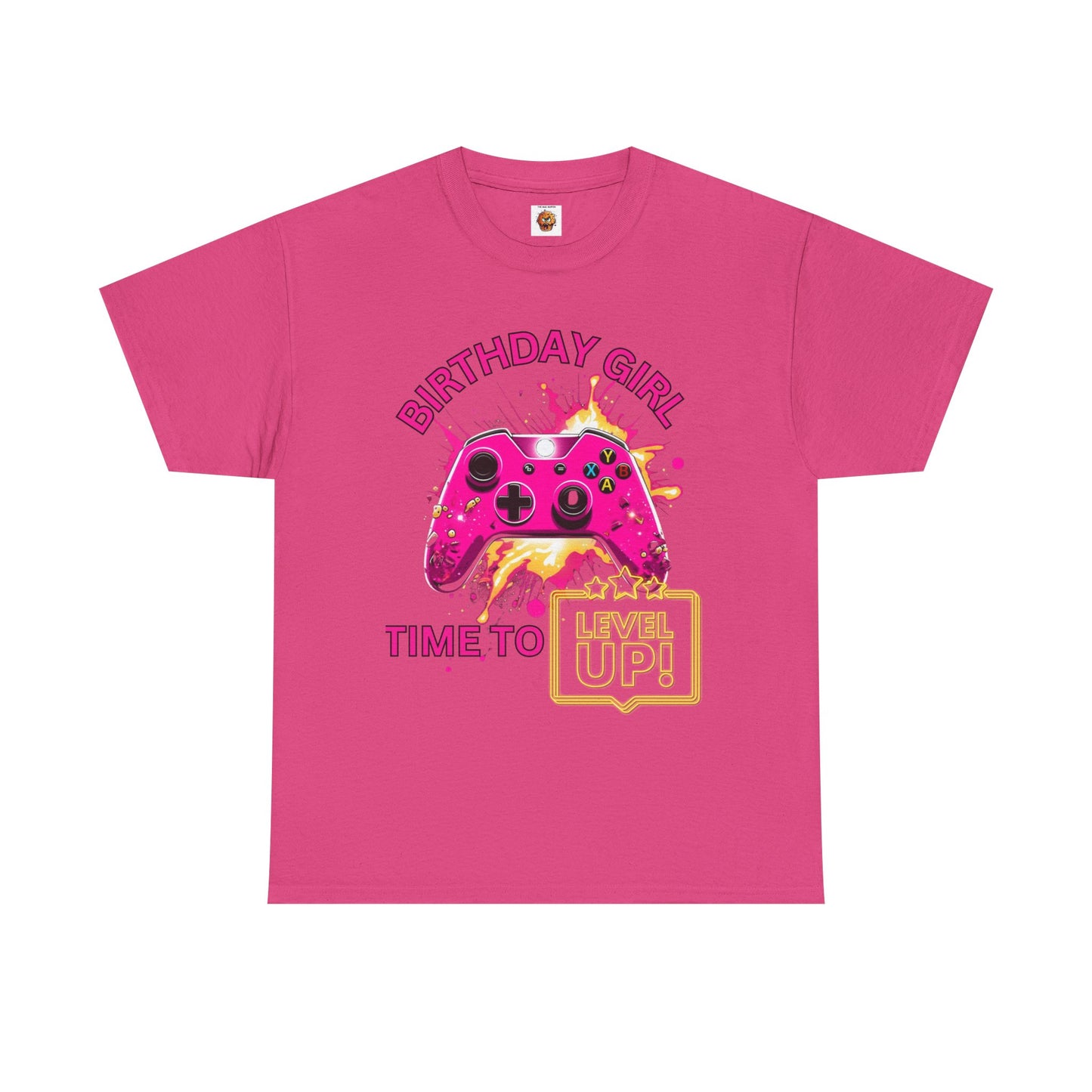 Happy Birthday Girl Gaming Tee Shirt T-Shirt - Time to Level Up, Gamer, Gaming, Video Games, Great For Gamer Girls, Women, Ladies, Geek, Nerd