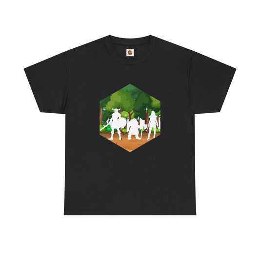 Adventurer's Quest D20 Outline Dungeons and Dragons DND Unisex Heavy Cotton Tee Shirt T-Shirt - RPG, TTRPG, Roleplaying, Geek, Nerd