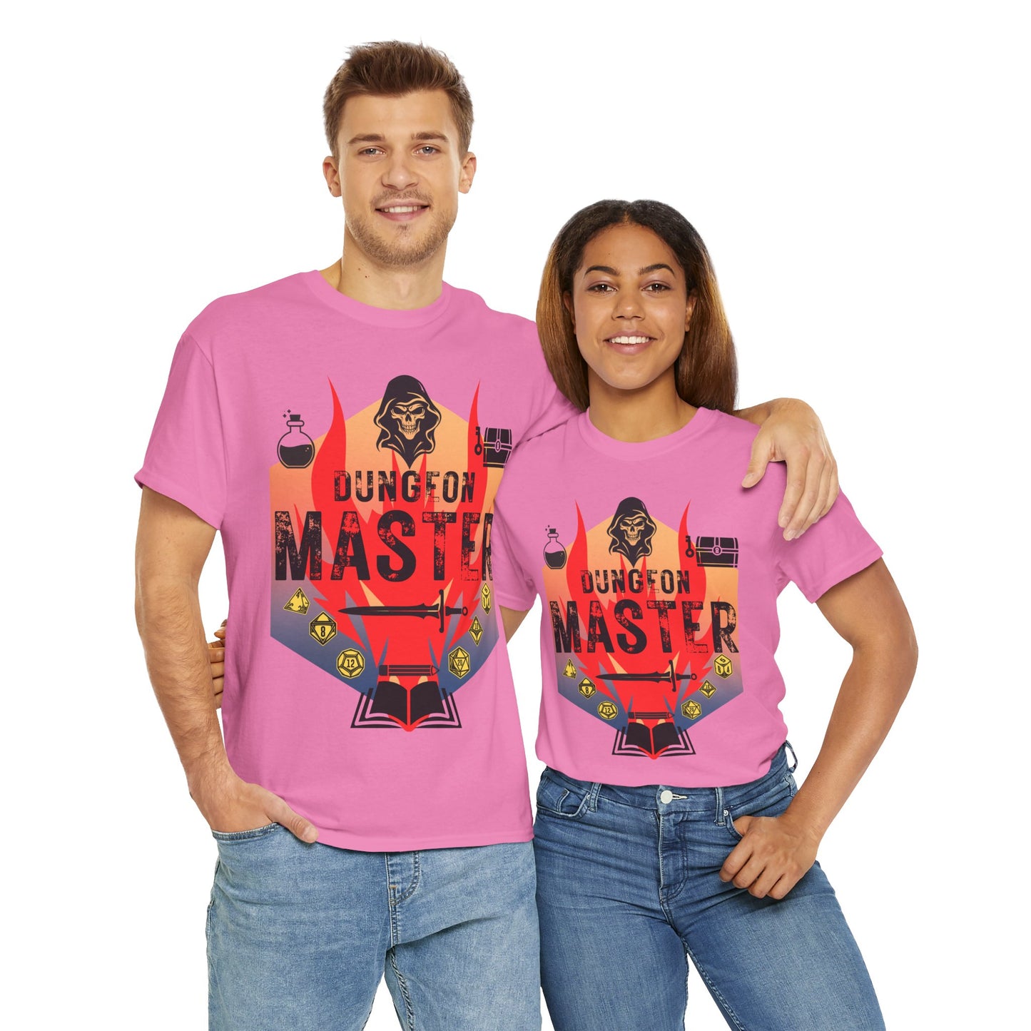 Dungeon Master Unisex 100% Heavy Cotton DND Tee Shirt - RPG, TTRPG, Roleplaying, Geek, Nerd
