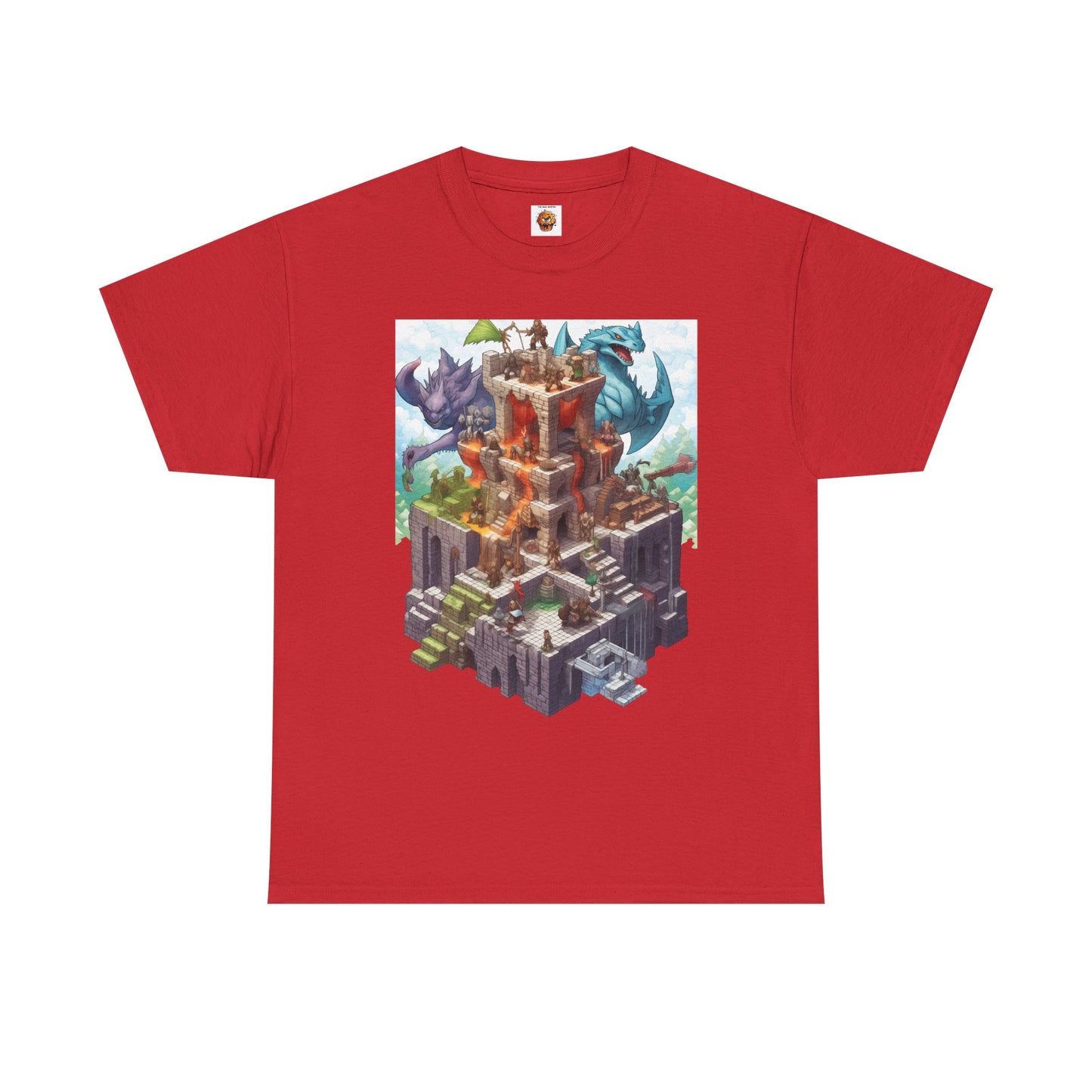Dungeons and Isometric Dragons Fantasy Adventure Unisex Heavy Cotton Tee, Video Game Shirt, Graphic Tee, Gamer Gift, Casual Wear, Unique T-Shirt, DND, RPG, TTRPG, Geek, Nerd