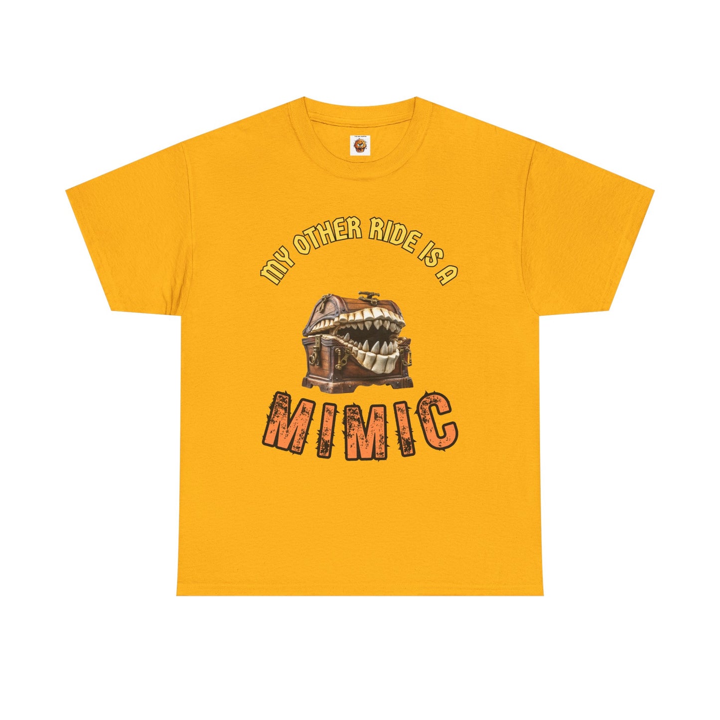 "My Other Ride is a Mimic" Fantasy Dungeons and Dragons DND Unisex Heavy Cotton Tee Shirt - RPG, TTRPG, Roleplaying, Geek, Nerd