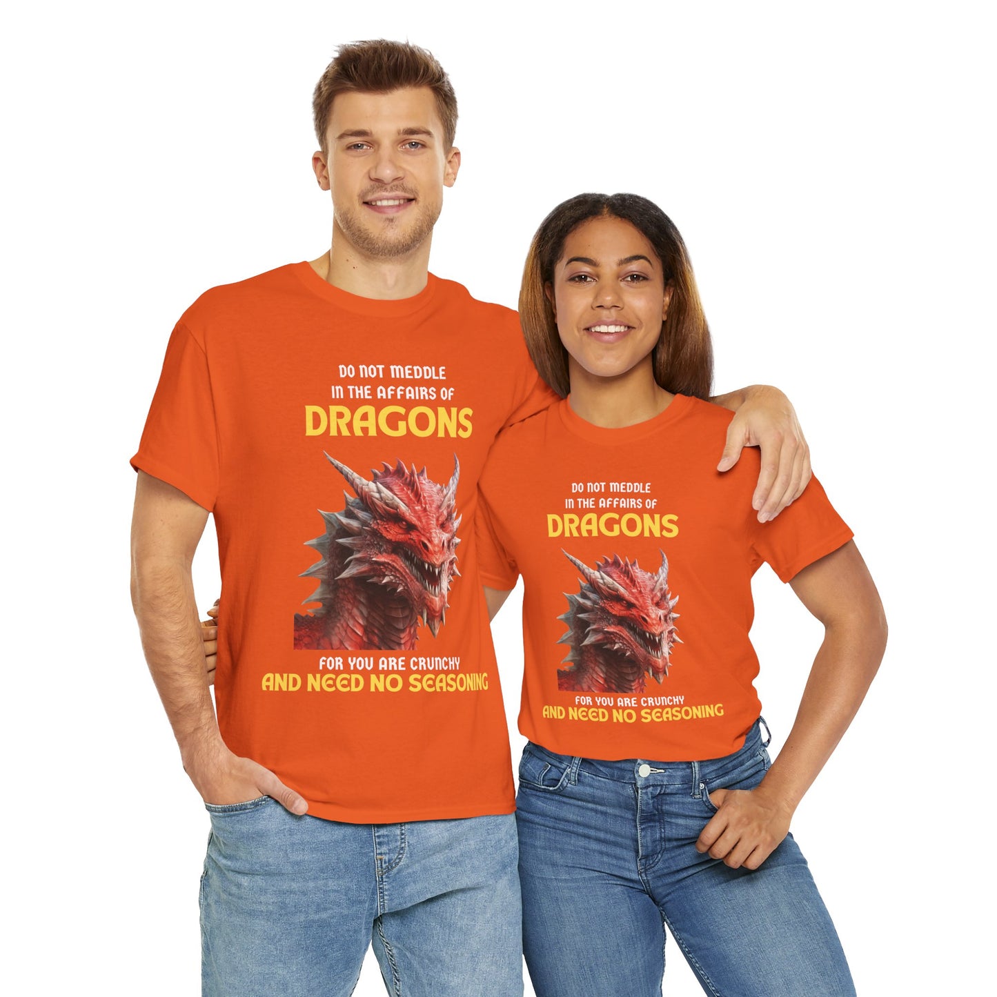 Do Not Meddle With Dragons Dungeons and Dragons DND Heavy Cotton Tee Shirt T-Shirt - RPG, TTRPG, Roleplaying, Geek, Nerd