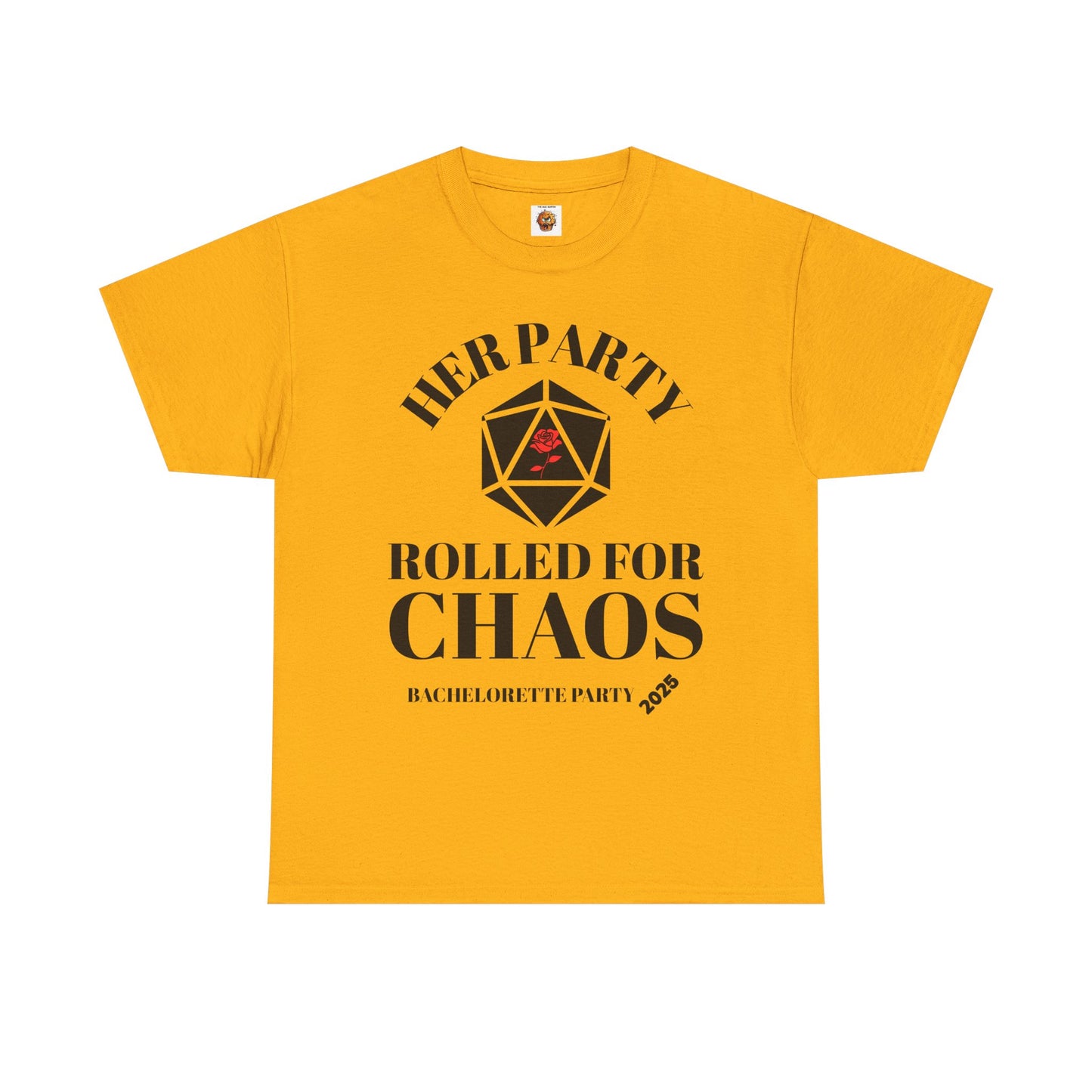 Rolled For Chaos Bachelorette Party 2025 Tee - Unisex Heavy Cotton Shirt, Weeding, Engagement, D&D, DND, RPG, TTRPG, Geek, Nerd