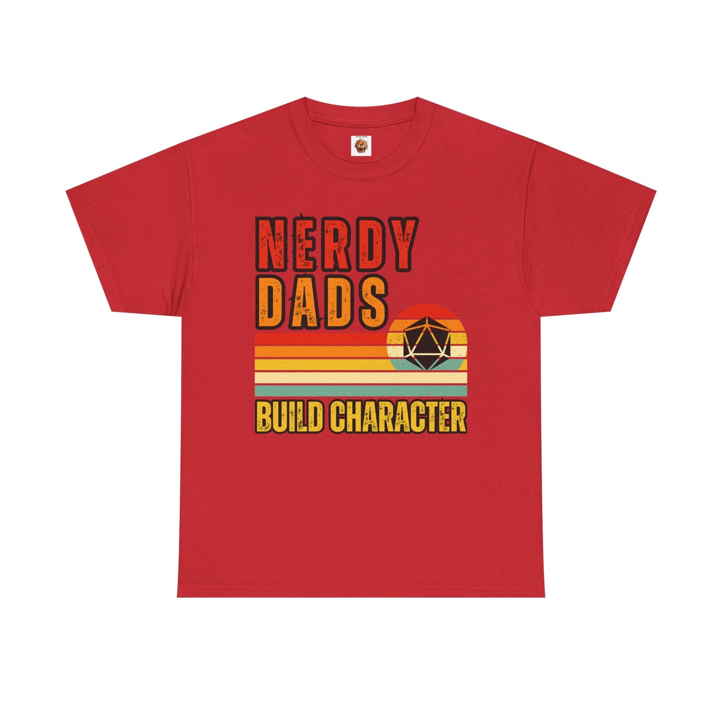 Funny 'Nerdy Dads Build Character' Tee - Perfect Gift for Father's Day, Casual Days, Parenting Humor, Unisex Cotton Shirt, Family Fun, Father, Dad, DND, RPG, TTRPG, Geek, Nerd