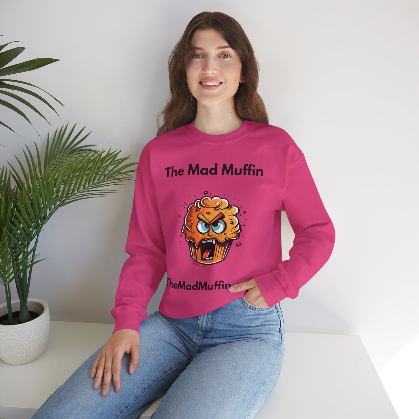 Funny Mad Muffin Unisex Sweatshirt | Unique Gift for Food Lovers