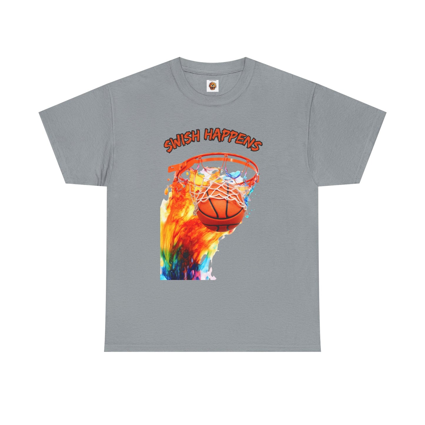 Nothing But Net Colorful Basketball Tee - 'Swish Happens' Unisex Shirt, Sportswear, Gift for Athletes, Casual Outfit, Game Day Apparel, Hoops