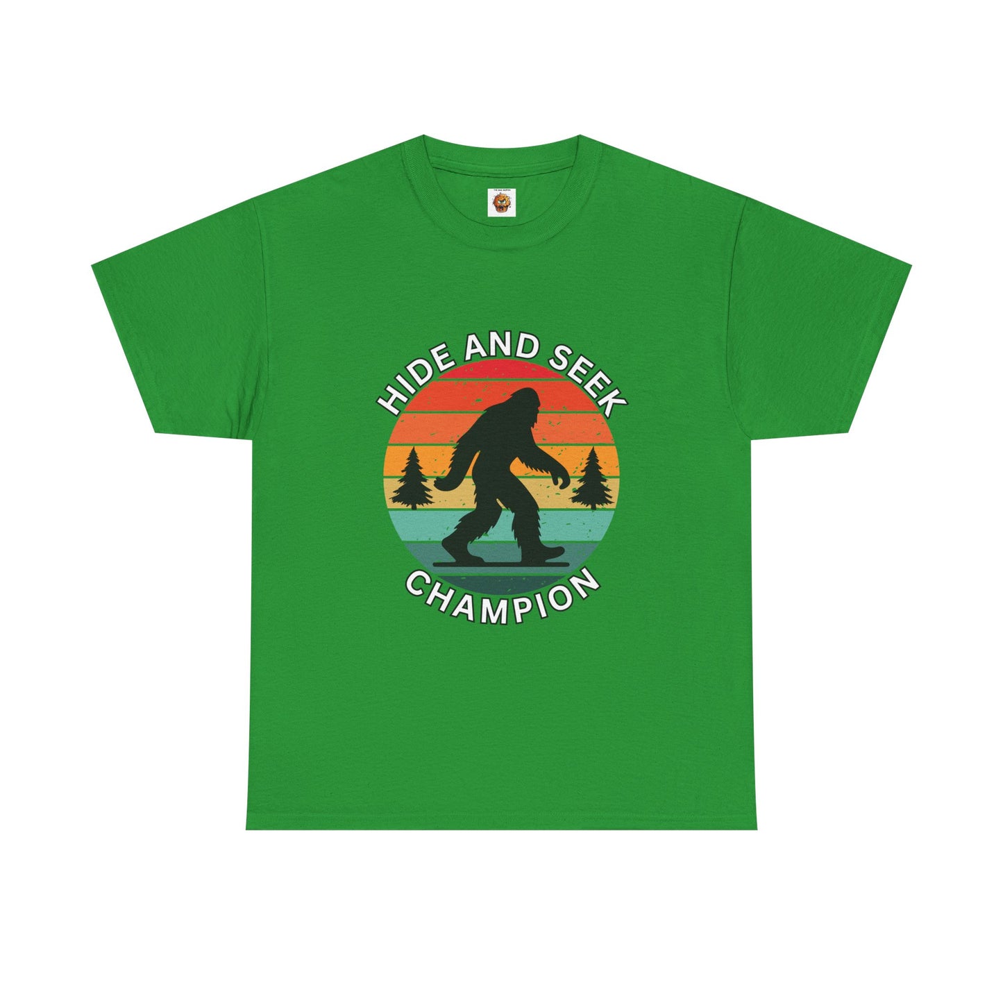 Funny Bigfoot Sasquatch Hide and Seek Champion Tee, Fun Graphic T-Shirt for Nature Lovers, Gift for Outdoorsy Friends, Unisex Casual Top, Adventure Apparel, Cryptid, Geek, Nerd