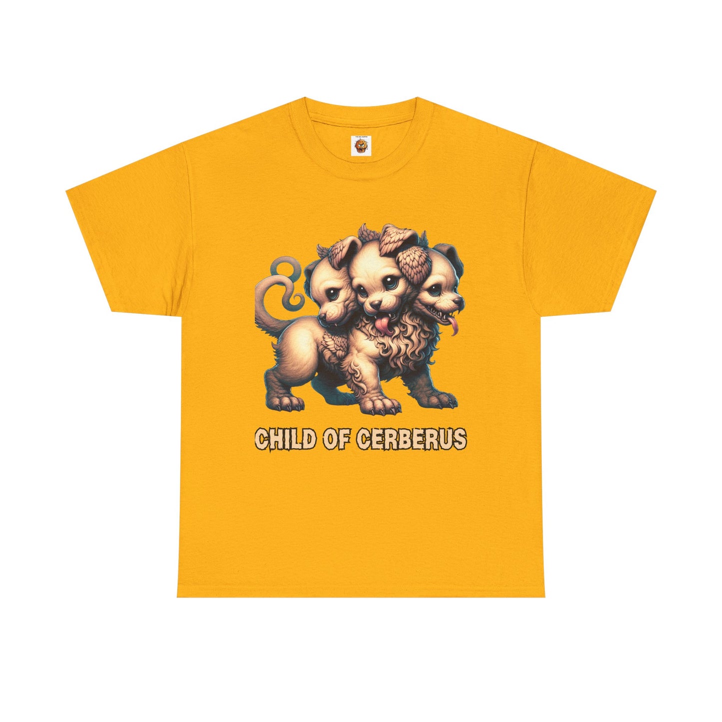 Child of Cerberus Three-Headed Puppy Unisex Tee | Kawaii Cute Animal Shirt, Gift for Dog Lovers, Pet Owner Apparel, Fun Graphic Tee, Unique T-Shirt, Hell Hound, Mythology