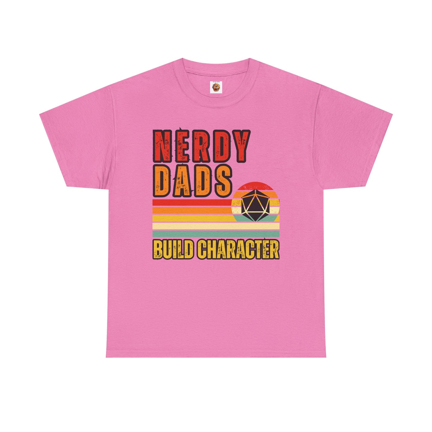 Funny 'Nerdy Dads Build Character' Tee - Perfect Gift for Father's Day, Casual Days, Parenting Humor, Unisex Cotton Shirt, Family Fun, Father, Dad, DND, RPG, TTRPG, Geek, Nerd