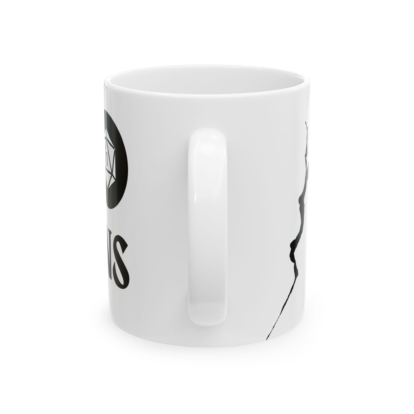 Funny Ceramic Mug - "Crit Happens" Quote D20 - Perfect for Coffee Lovers & Gamers, D&D, DND, RPG, TTRPG, Roleplaying