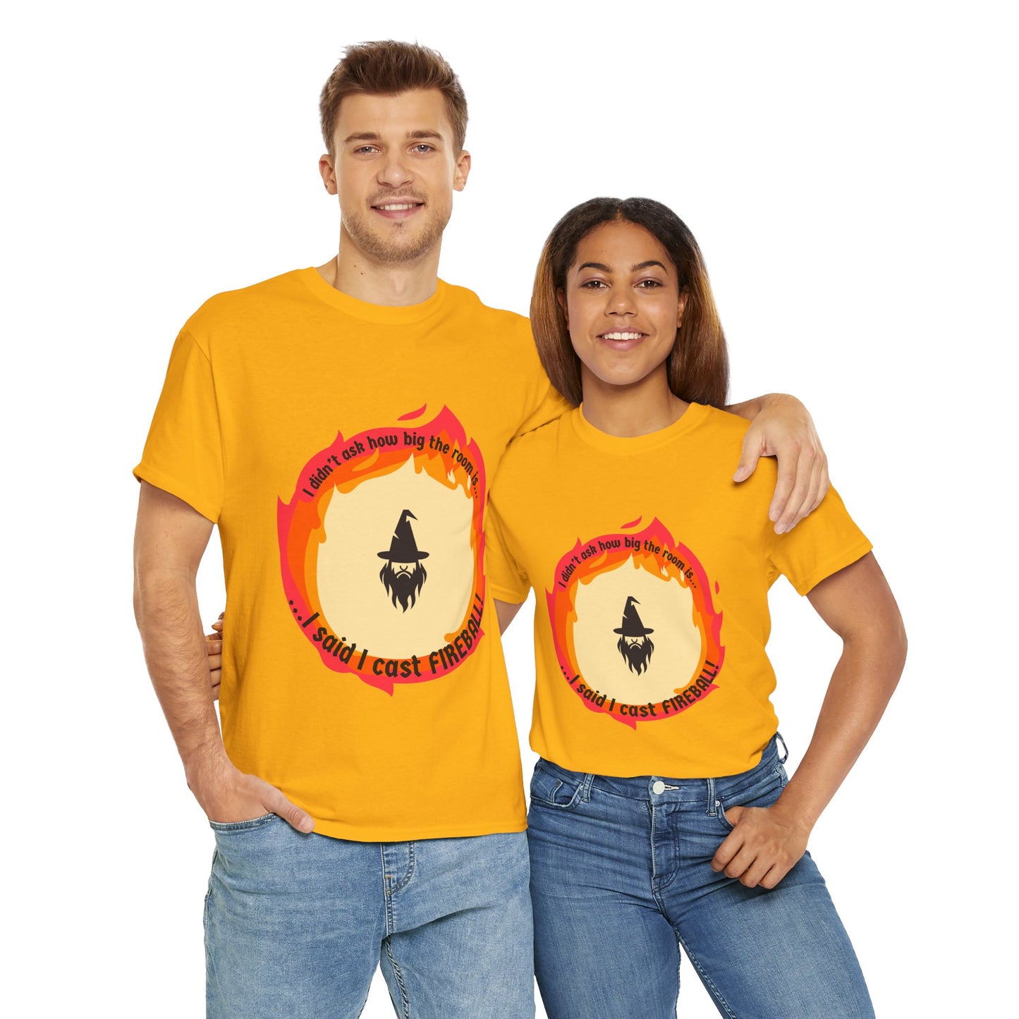 Dungeons and Dragons Unisex Heavy Cotton Tee - "I Said I Cast Fireball" Funny Wizard T-Shirt, DND, RPG, TTRPG, Geek Nerd
