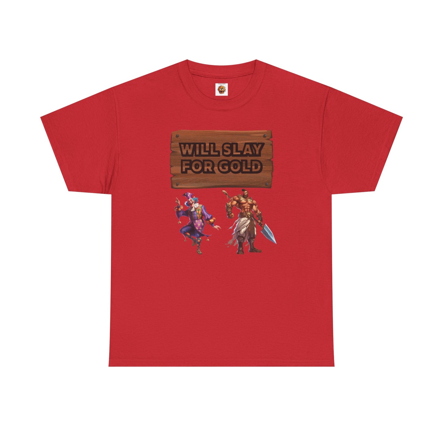 Funny Unisex Gamer Tee - "Will Slay for Gold" - Fun Gift for Gamers, Casual Wear, Birthday Tee, Gaming Night Shirt, Fantasy Apparel, DND, RPG, TTRPG, Geek, Nerd