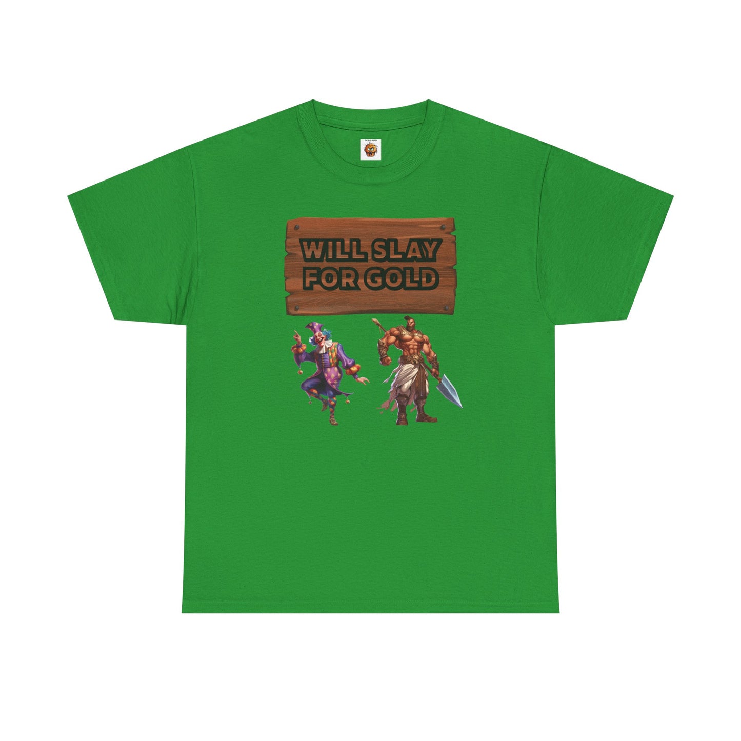 Funny Unisex Gamer Tee - "Will Slay for Gold" - Fun Gift for Gamers, Casual Wear, Birthday Tee, Gaming Night Shirt, Fantasy Apparel, DND, RPG, TTRPG, Geek, Nerd