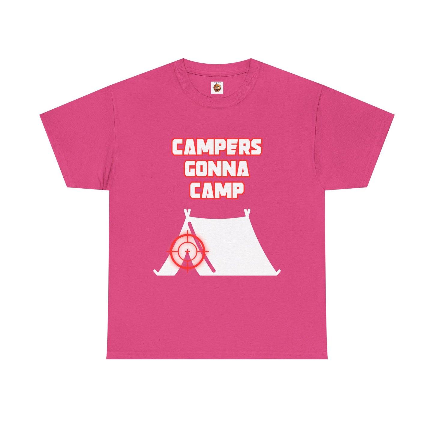 Campers Gonna Camp Unisex Heavy Cotton Tee Shirt T-Shirt - Perfect Gift for Gamers, Gaming, Video Game Lovers, Geek, Nerd