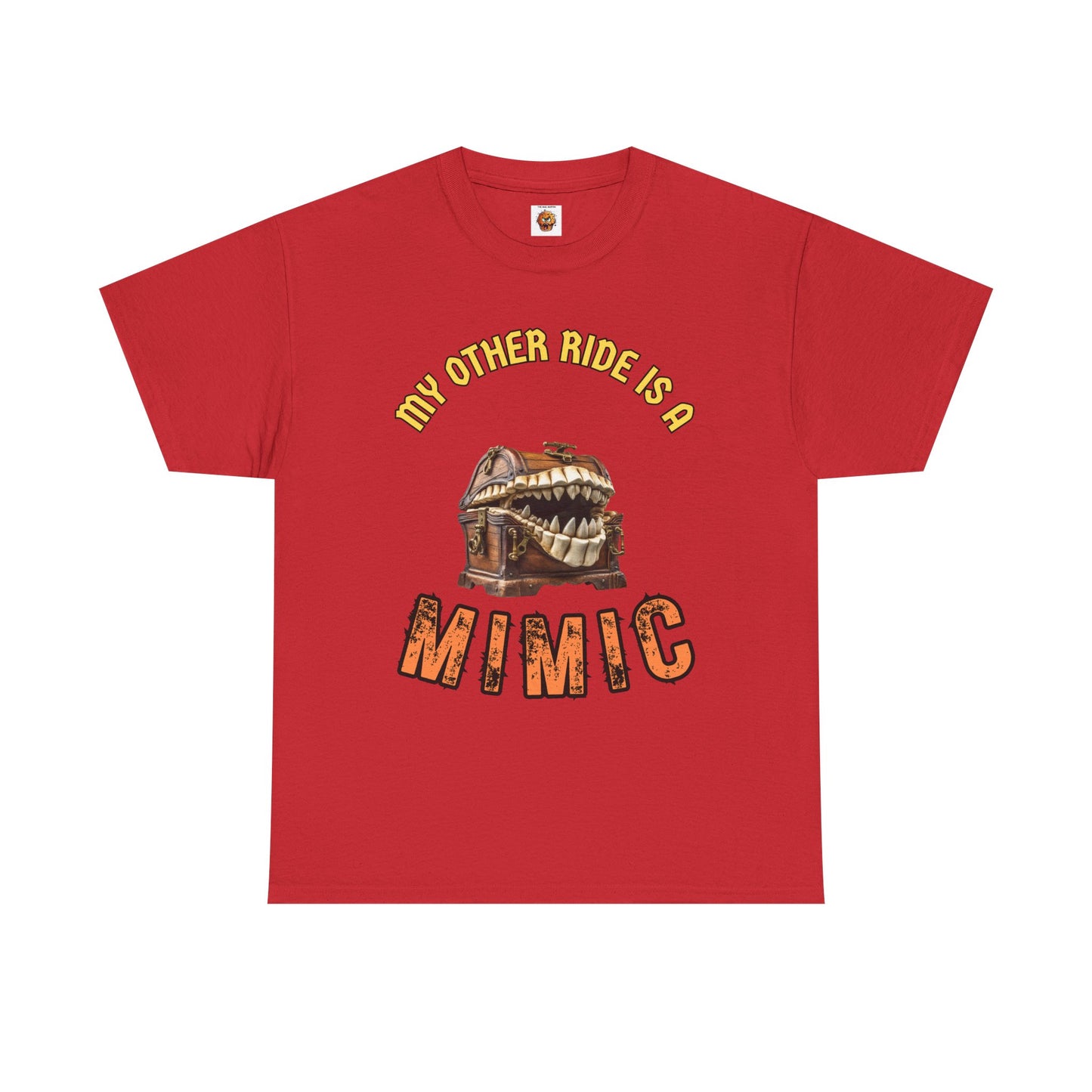 "My Other Ride is a Mimic" Fantasy Dungeons and Dragons DND Unisex Heavy Cotton Tee Shirt - RPG, TTRPG, Roleplaying, Geek, Nerd