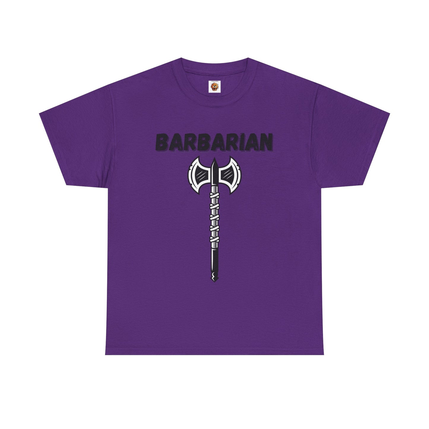 Barbarian Icon Symbol Dungeons and Dragons DND Unisex Heavy Cotton Tee Shirt T-Shirt - RPG, TTRPG, Roleplaying, Geek, Nerd