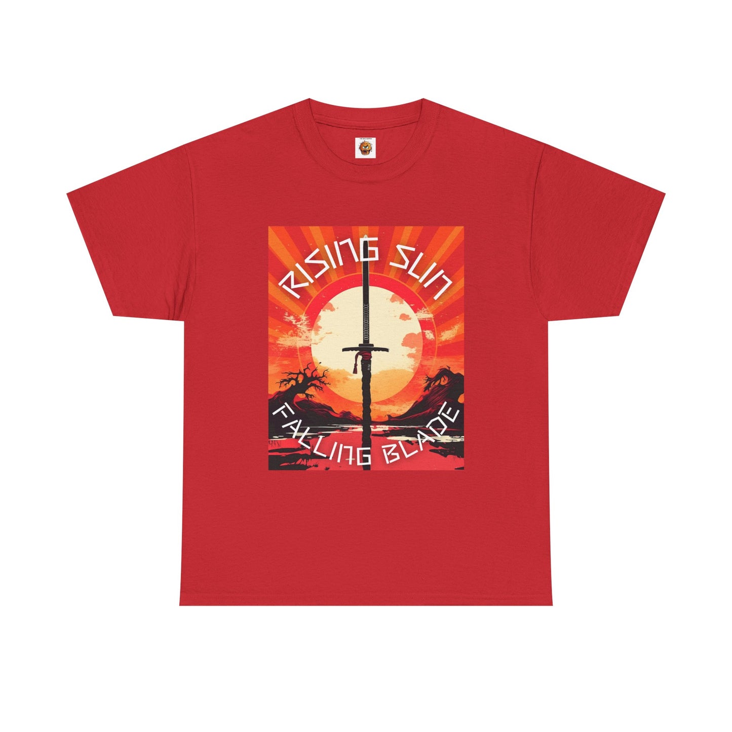 Rising Sun Falling Blade Shonen Anime Unisex Heavy Cotton Tee Shirt - Vintage Style Graphic T-Shirt, Weeb, Otaku, Geek, Nerd