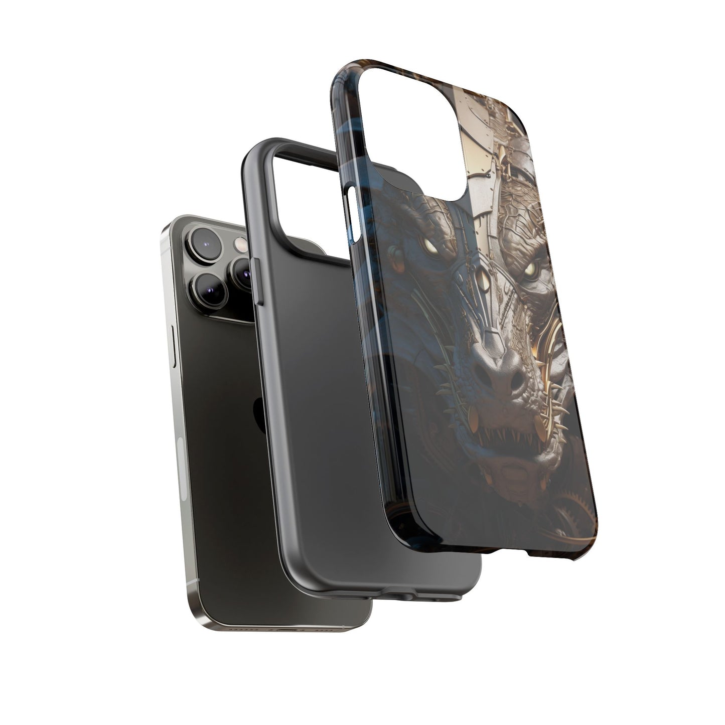 Hyper Realistic 3D Design Clockwork Dragon Phone Case - For Fantasy Lovers, D&D, RPG, TTRPG, Geek, Nerd