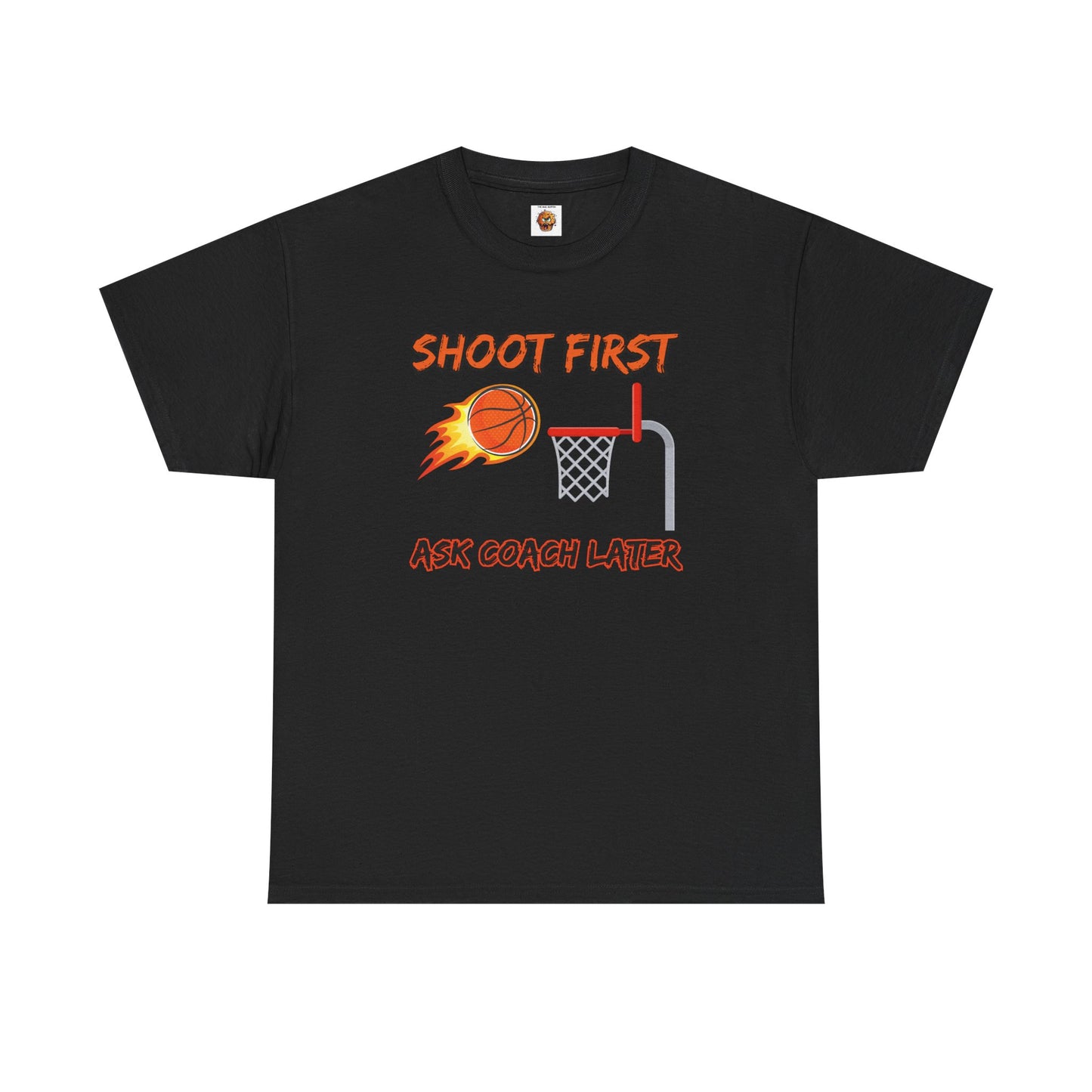 'Shoot First Ask Coach Later' Shirt Basketball Motivational T-Shirt - Unisex Athletic Tee,, Sportswear, Gift for Players