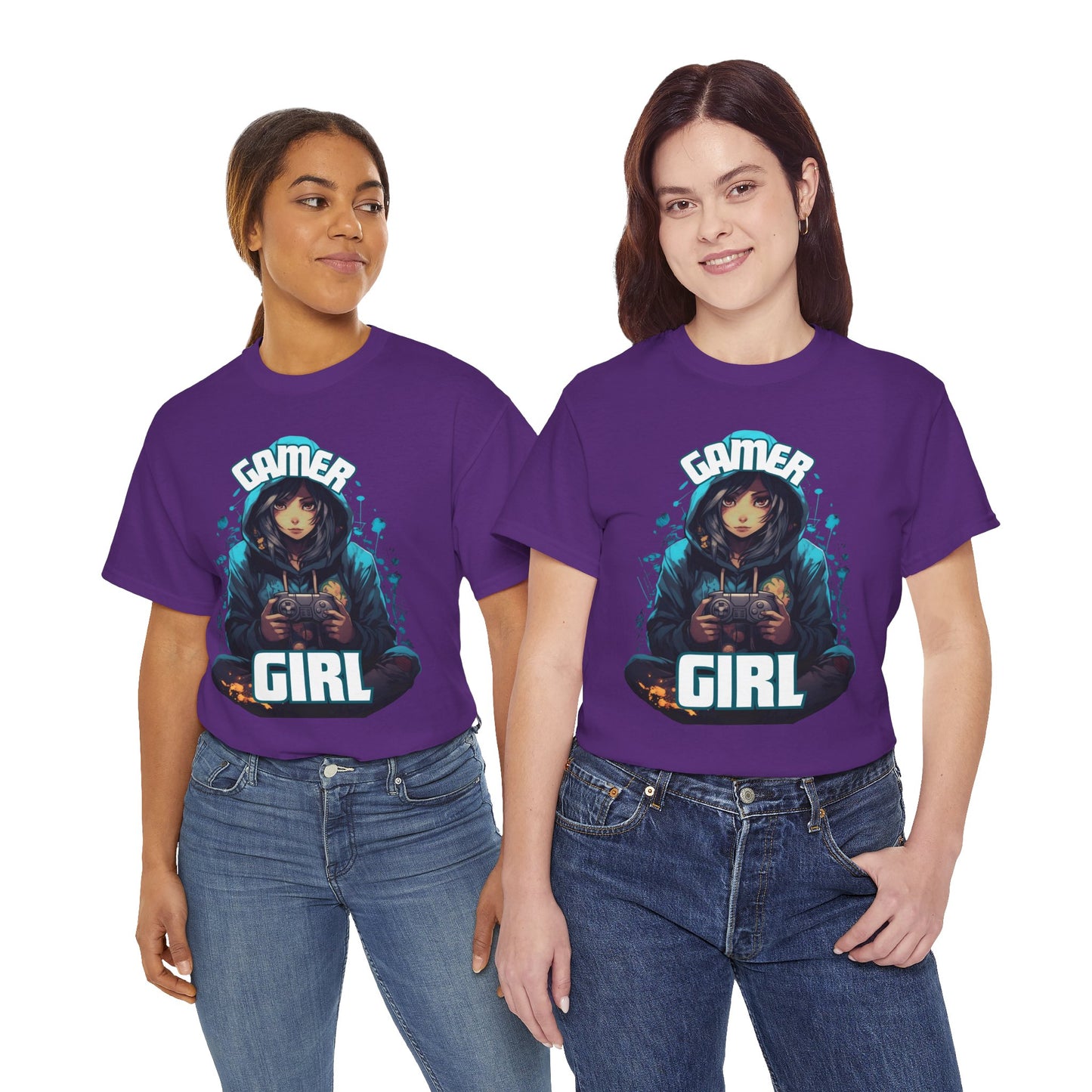 Gamer Girl Hoodie, Ear Phones, Controller Unisex Heavy Cotton Tee - Comfortable Casual Tee for Gaming Enthusiasts, Video Game, Geek, Nerd