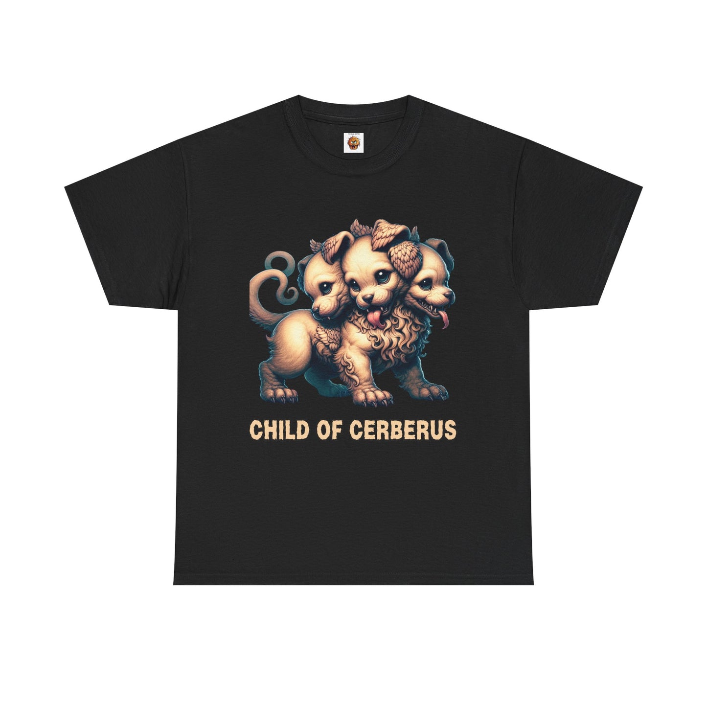 Child of Cerberus Three-Headed Puppy Unisex Tee | Kawaii Cute Animal Shirt, Gift for Dog Lovers, Pet Owner Apparel, Fun Graphic Tee, Unique T-Shirt, Hell Hound, Mythology