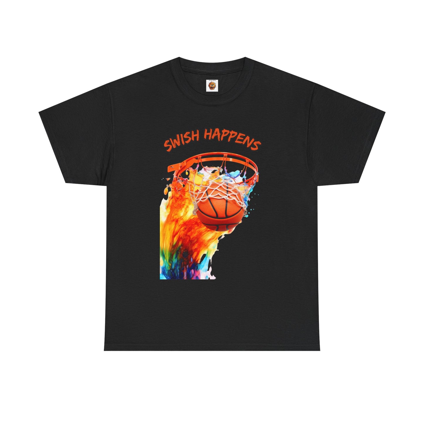 Nothing But Net Colorful Basketball Tee - 'Swish Happens' Unisex Shirt, Sportswear, Gift for Athletes, Casual Outfit, Game Day Apparel, Hoops