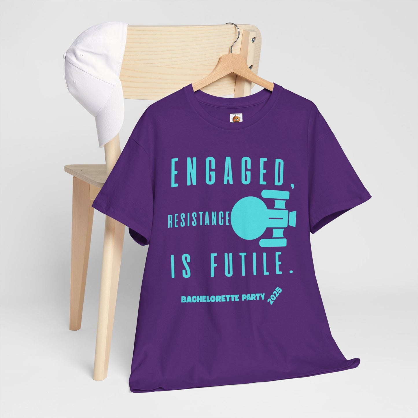 Engaged Resistance Is Futile Unisex Heavy Cotton Tee - Perfect for Bachelorette Parties 2025, Wedding, Engagement, Star Trek, Sci-Fi, Geek, Nerd