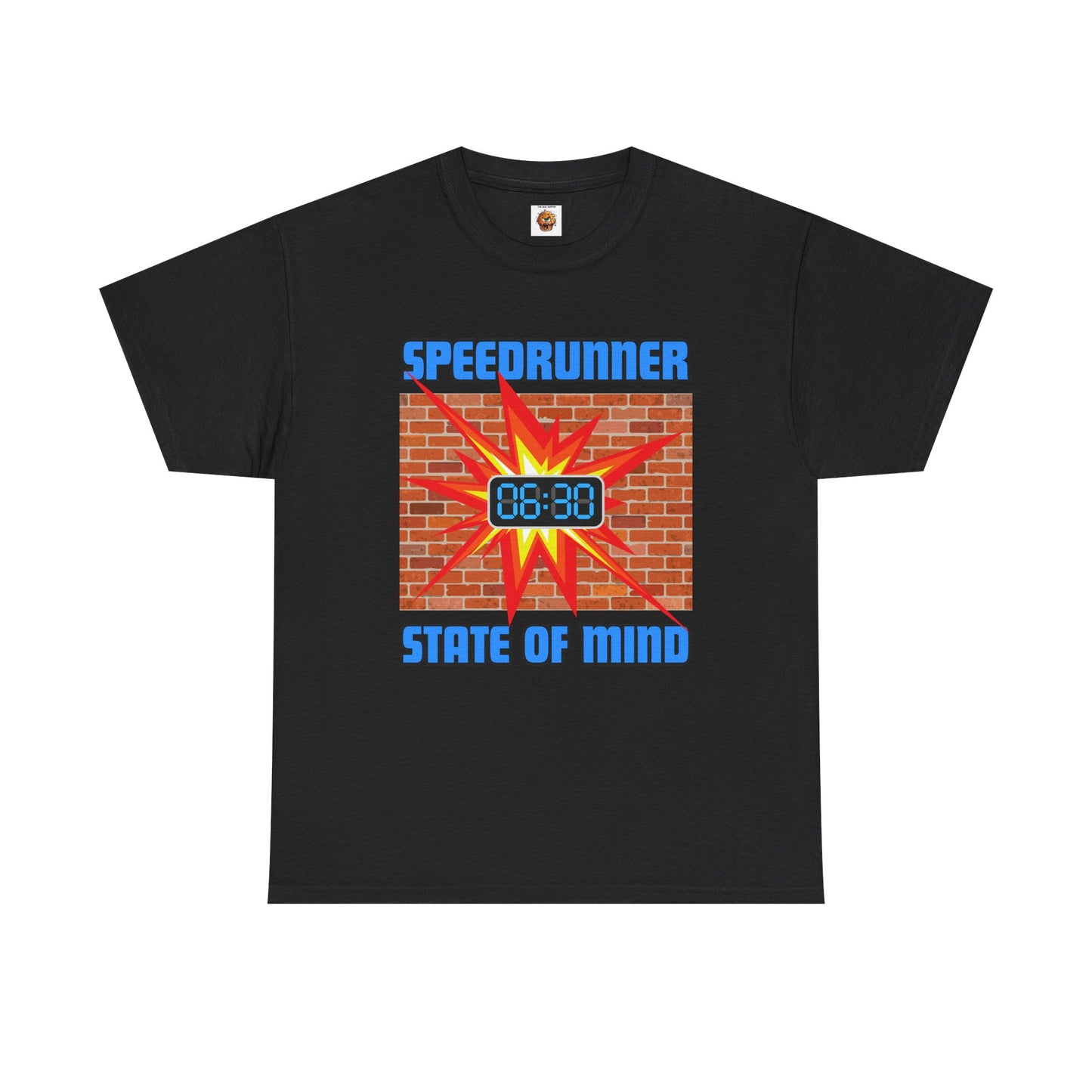 Speedrunner State of Mind Blasting Through Walls Unisex Heavy Cotton Tee - Perfect Gift for Gamers, Gaming, Video Game, Geek, Nerd
