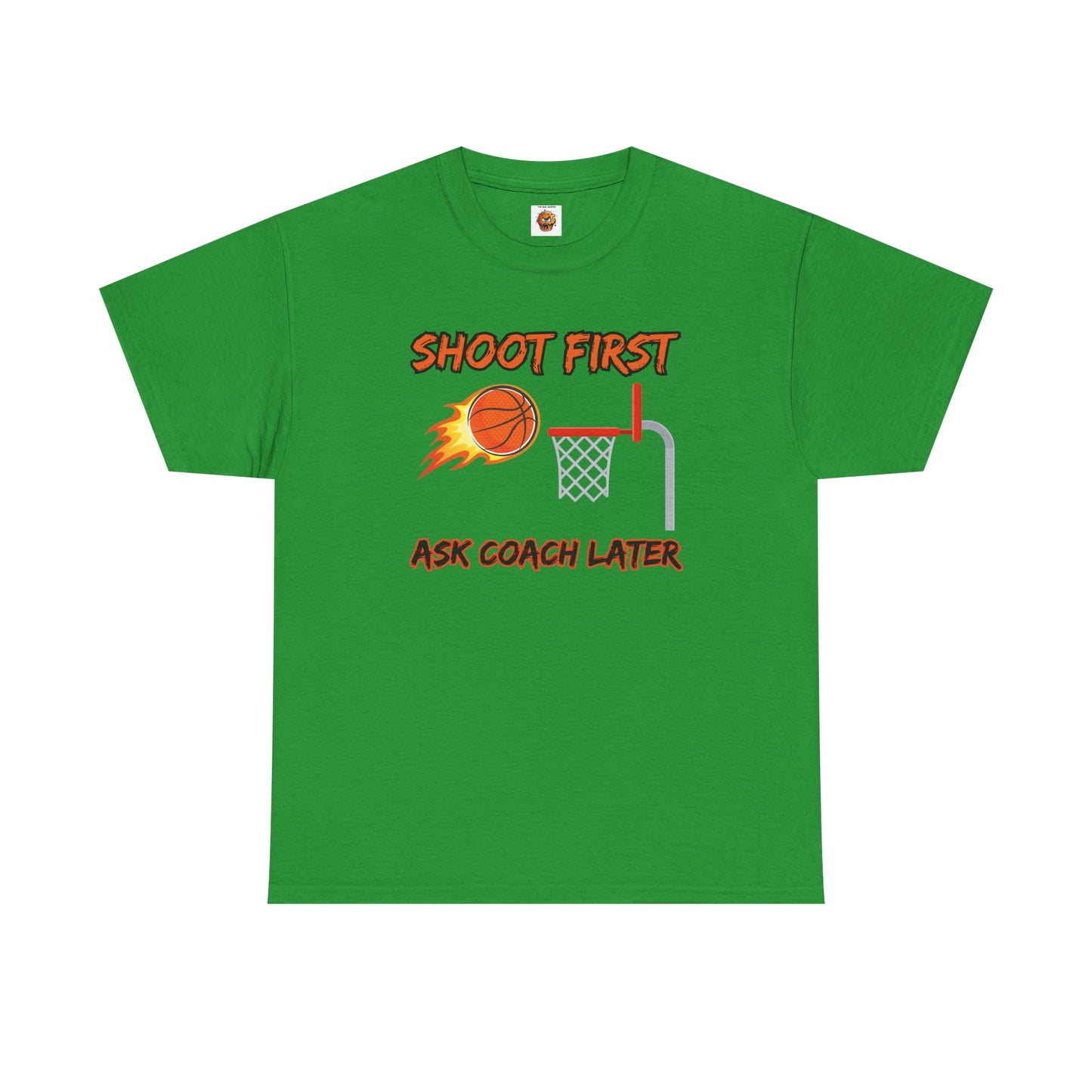 'Shoot First Ask Coach Later' Shirt Basketball Motivational T-Shirt - Unisex Athletic Tee,, Sportswear, Gift for Players