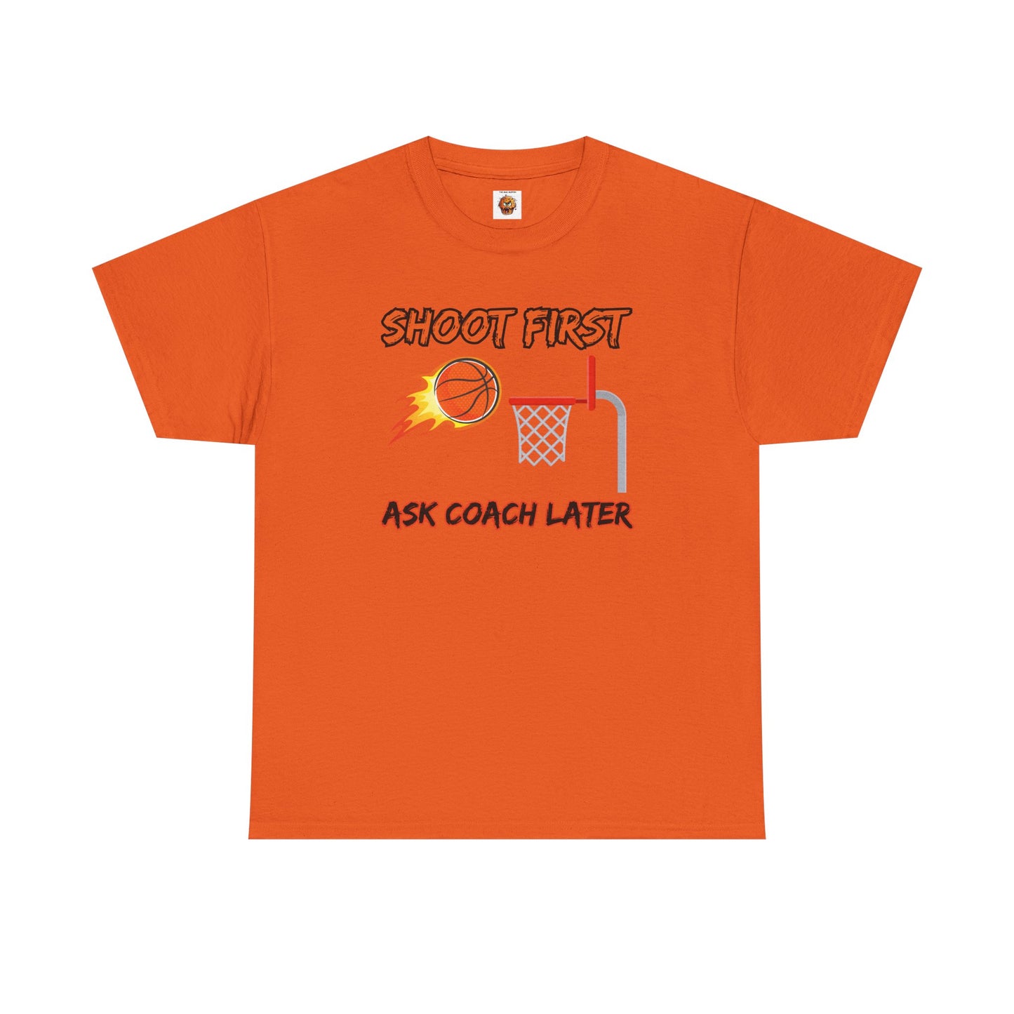 'Shoot First Ask Coach Later' Shirt Basketball Motivational T-Shirt - Unisex Athletic Tee,, Sportswear, Gift for Players