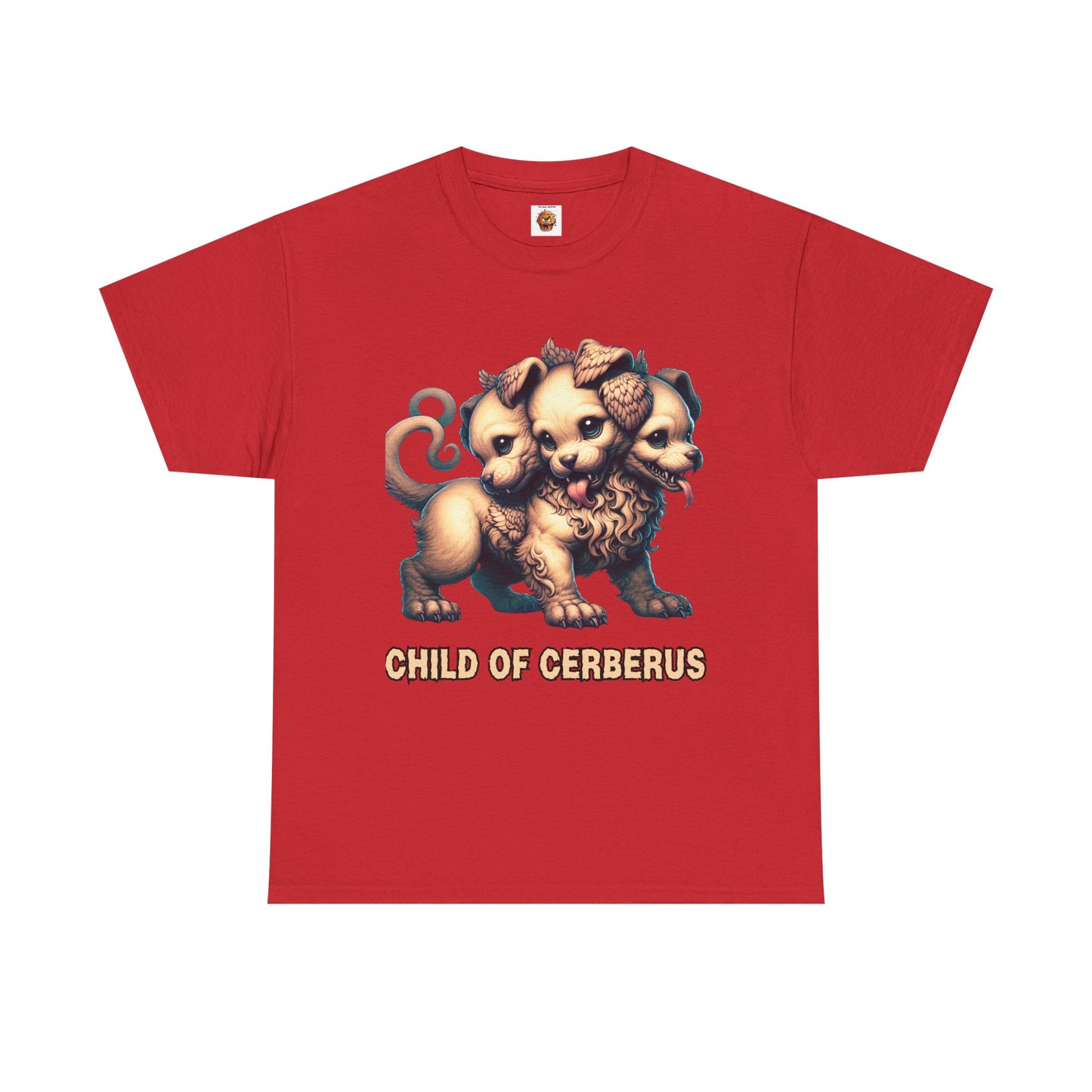 Child of Cerberus Three-Headed Puppy Unisex Tee | Kawaii Cute Animal Shirt, Gift for Dog Lovers, Pet Owner Apparel, Fun Graphic Tee, Unique T-Shirt, Hell Hound, Mythology