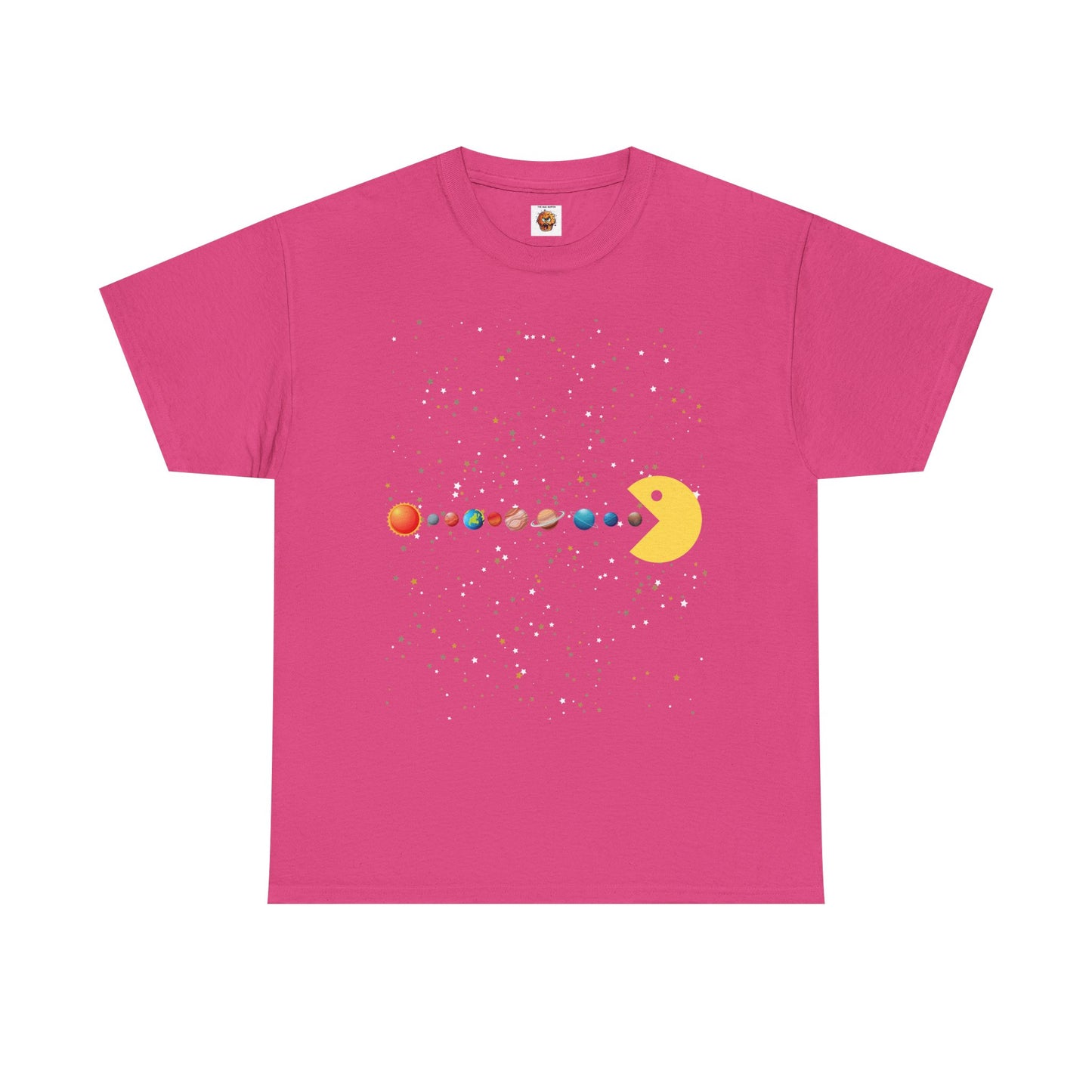 Funny Cute Galaxy Solar System Retro Video Game Unisex Heavy Cotton Tee - Gamer Shirt, Gaming, Space, Geek, Nerd