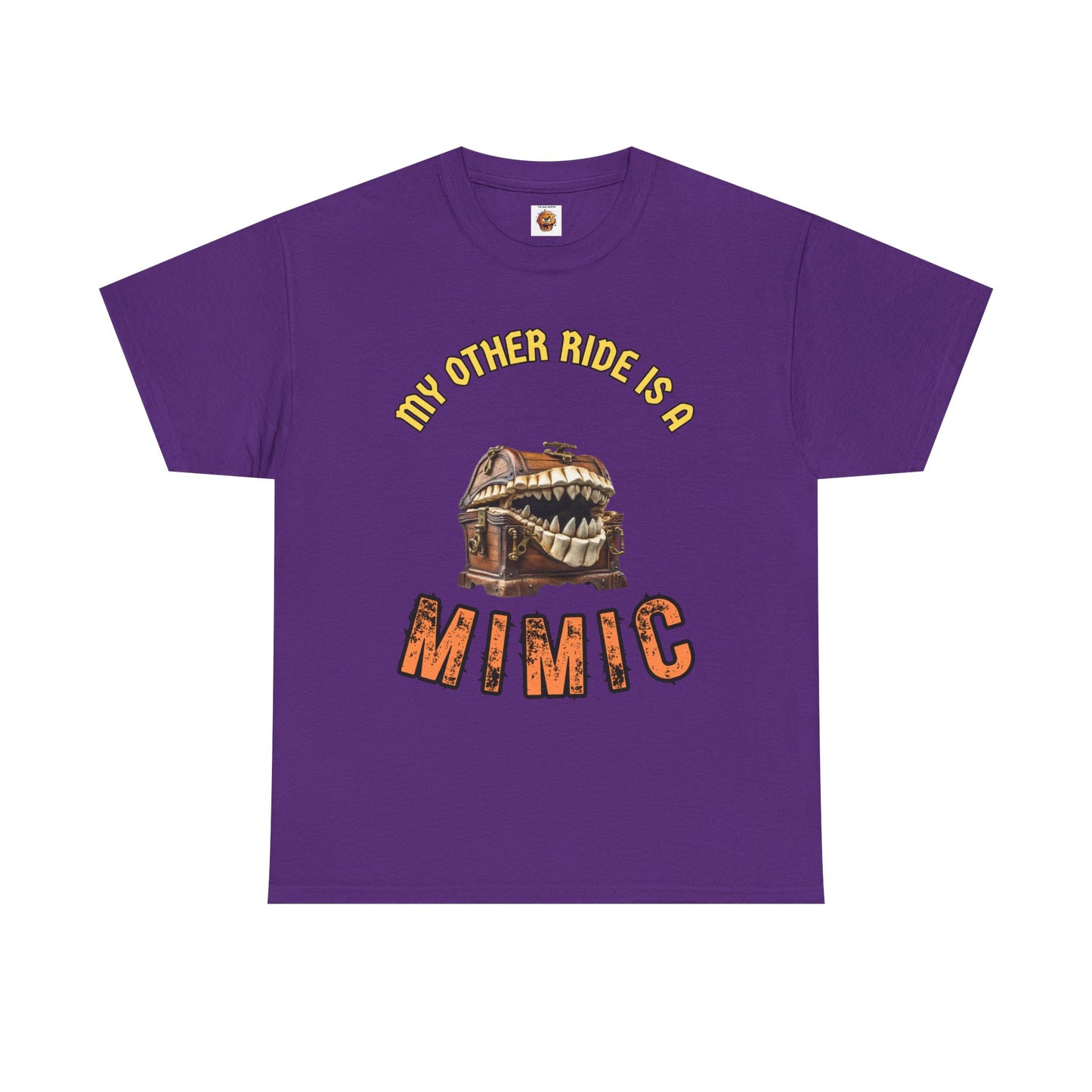 "My Other Ride is a Mimic" Fantasy Dungeons and Dragons DND Unisex Heavy Cotton Tee Shirt - RPG, TTRPG, Roleplaying, Geek, Nerd