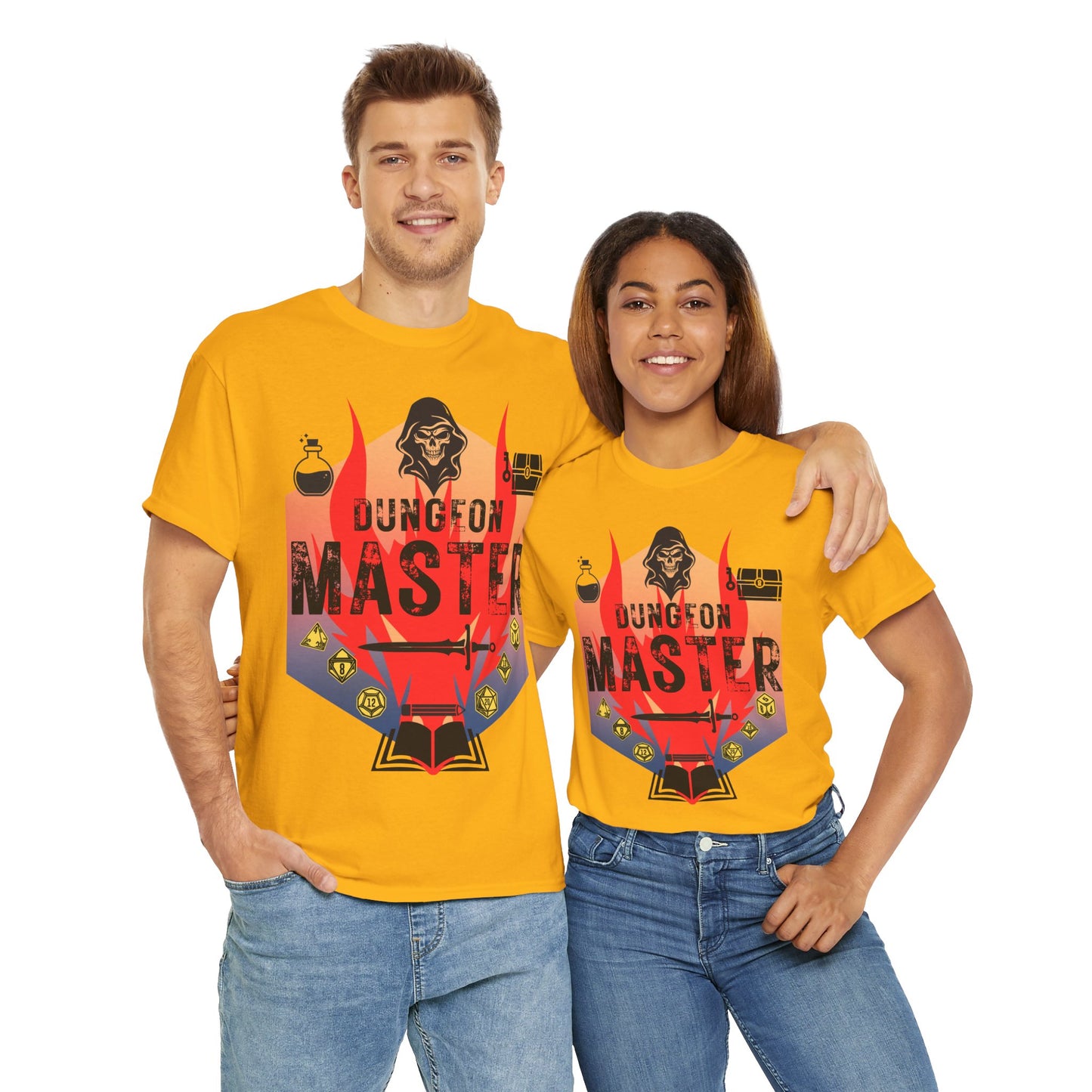 Dungeon Master Unisex 100% Heavy Cotton DND Tee Shirt - RPG, TTRPG, Roleplaying, Geek, Nerd
