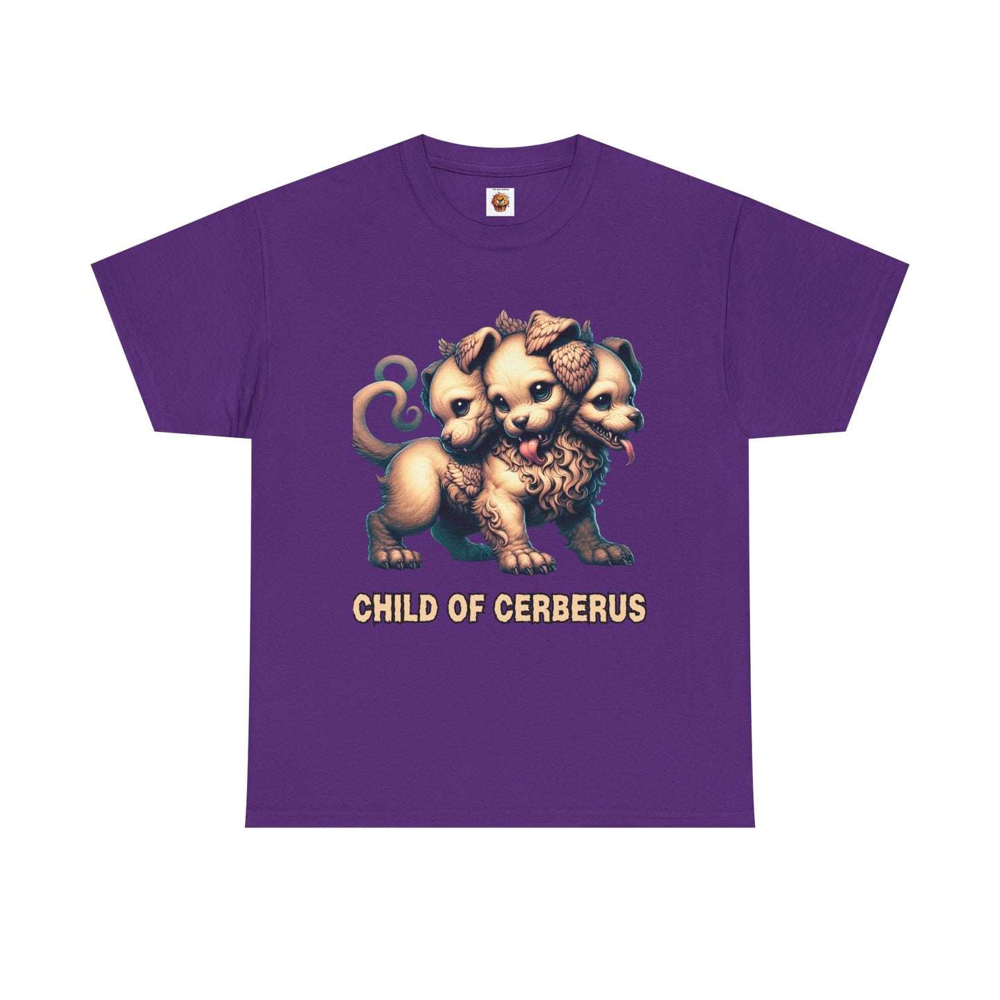 Child of Cerberus Three-Headed Puppy Unisex Tee | Kawaii Cute Animal Shirt, Gift for Dog Lovers, Pet Owner Apparel, Fun Graphic Tee, Unique T-Shirt, Hell Hound, Mythology