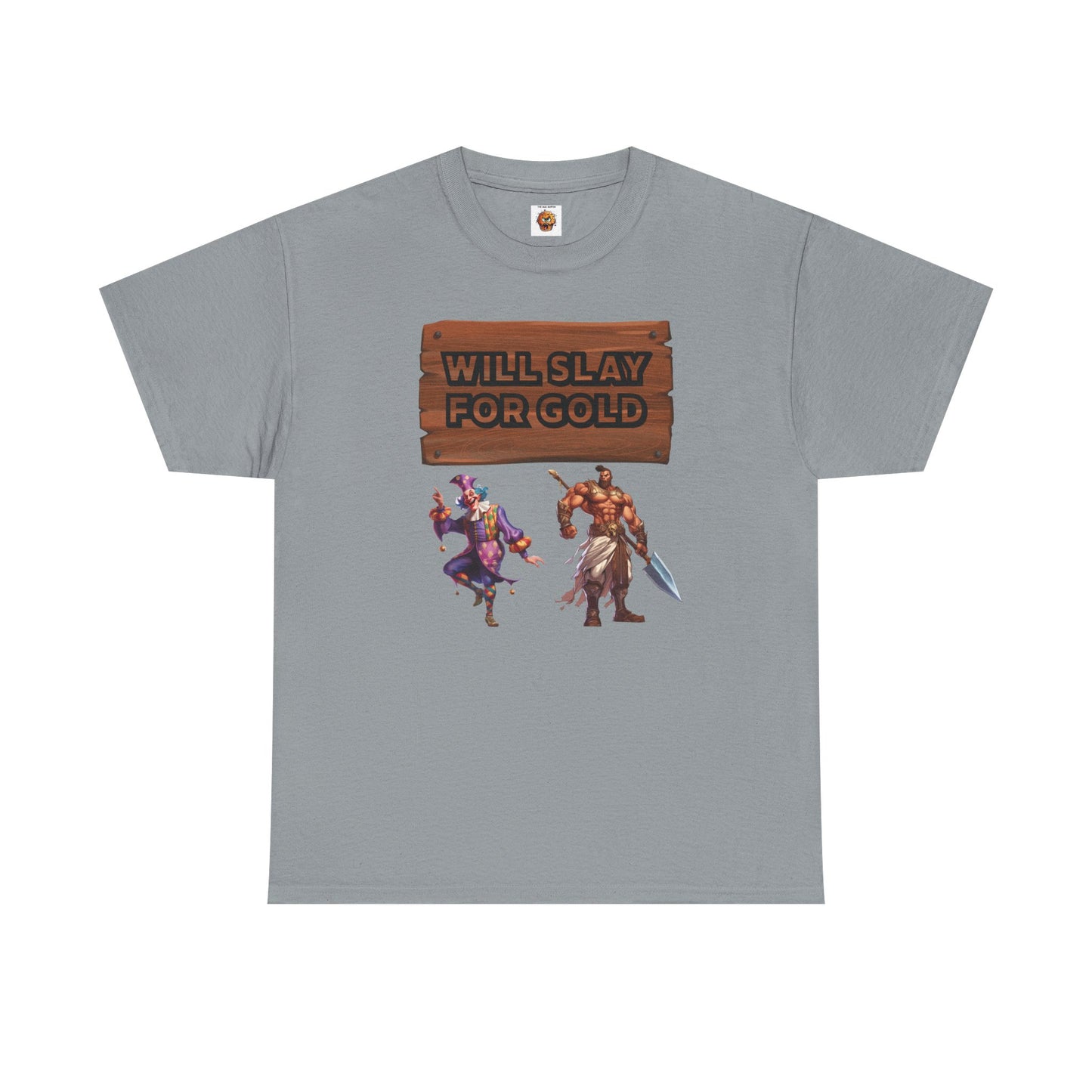 Funny Unisex Gamer Tee - "Will Slay for Gold" - Fun Gift for Gamers, Casual Wear, Birthday Tee, Gaming Night Shirt, Fantasy Apparel, DND, RPG, TTRPG, Geek, Nerd