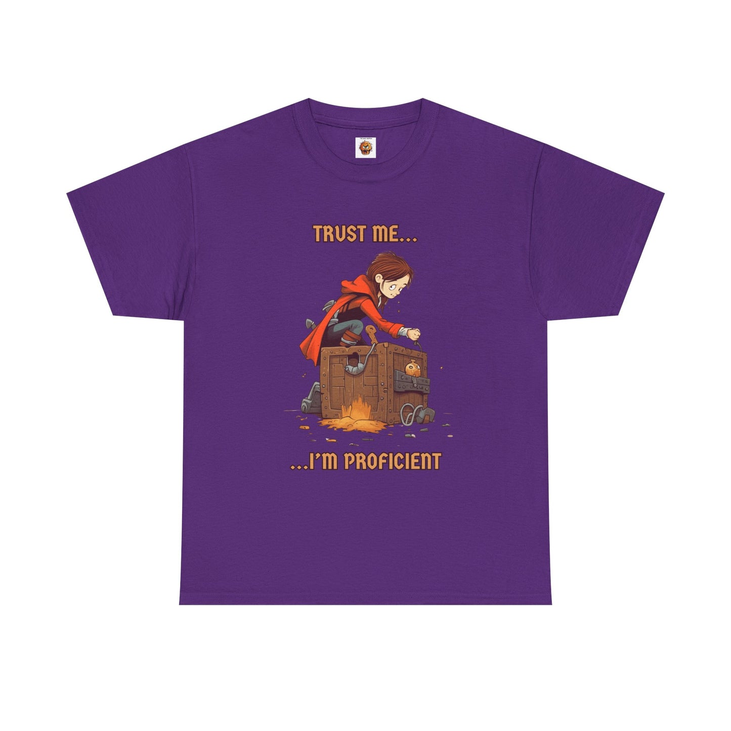 'Trust Me, I'm Proficient' Dungeons and Dragons DND Unisex Heavy Cotton Tee Shirt T-Shirt, RPG, TTRPG, Roleplaying, Geek, Nerd, Rogue, Thief