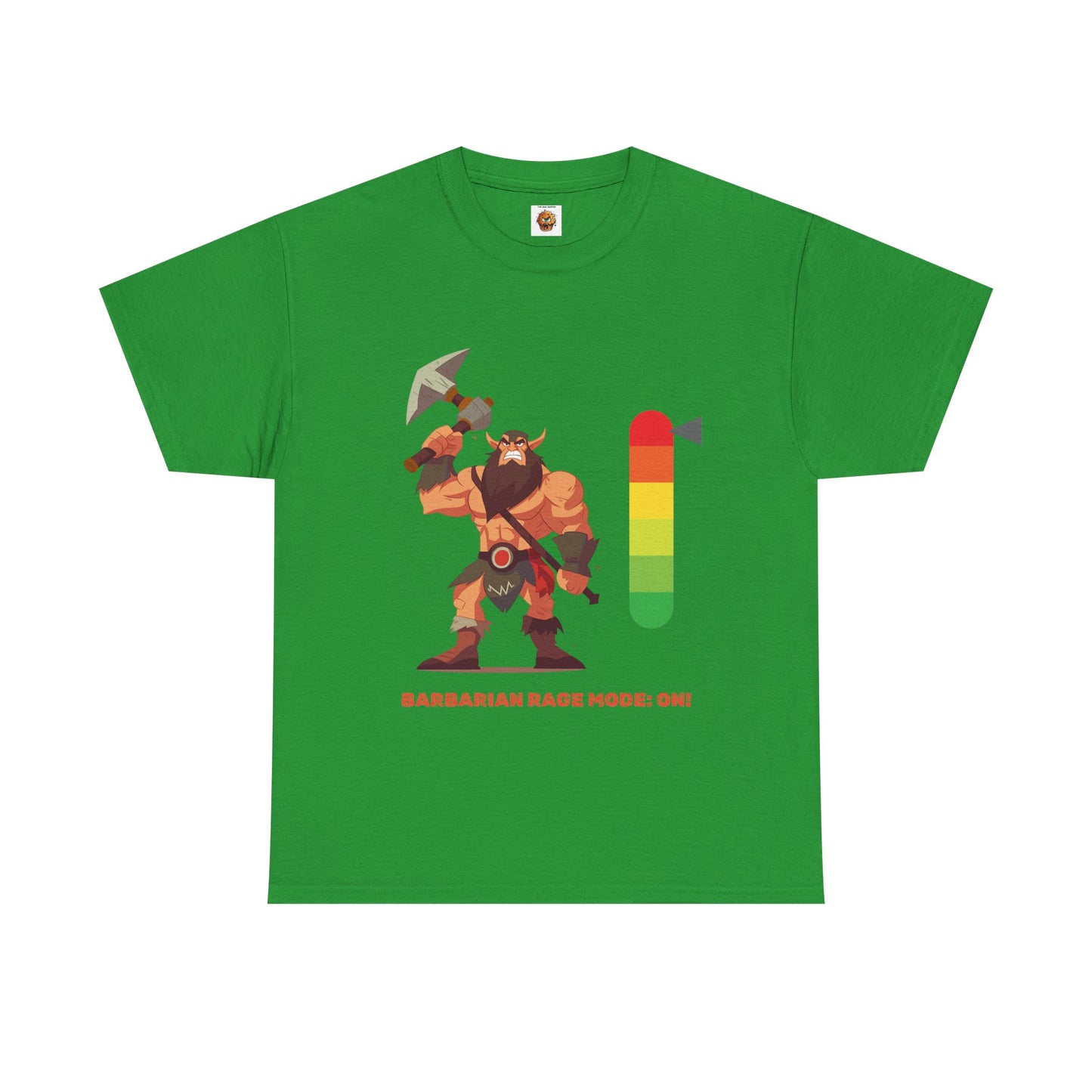 Barbarian Rage Mode On Dungeons and Dragons DND Unisex Heavy Cotton Tee Shirt T-Shirt, RPG, TTRPG, Roleplaying, Geek, Nerd