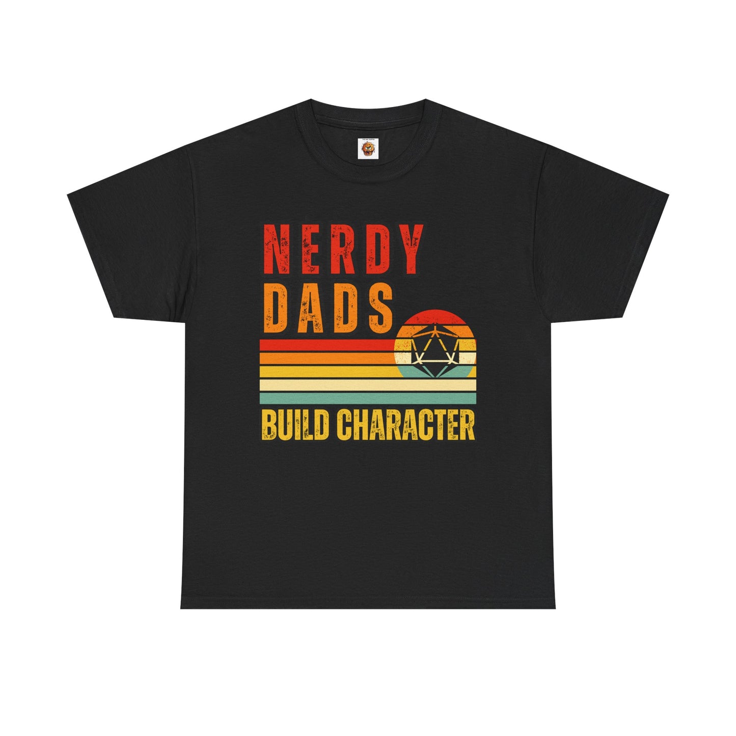 Funny 'Nerdy Dads Build Character' Tee - Perfect Gift for Father's Day, Casual Days, Parenting Humor, Unisex Cotton Shirt, Family Fun, Father, Dad, DND, RPG, TTRPG, Geek, Nerd