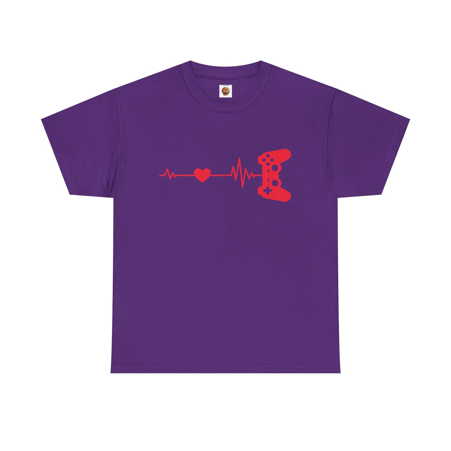 Gamer Heartbeat Import Video Game Controller Unisex Heavy Cotton Tee Shirt T-Shirt  - Perfect for Gaming Enthusiasts, Geek, Nerd