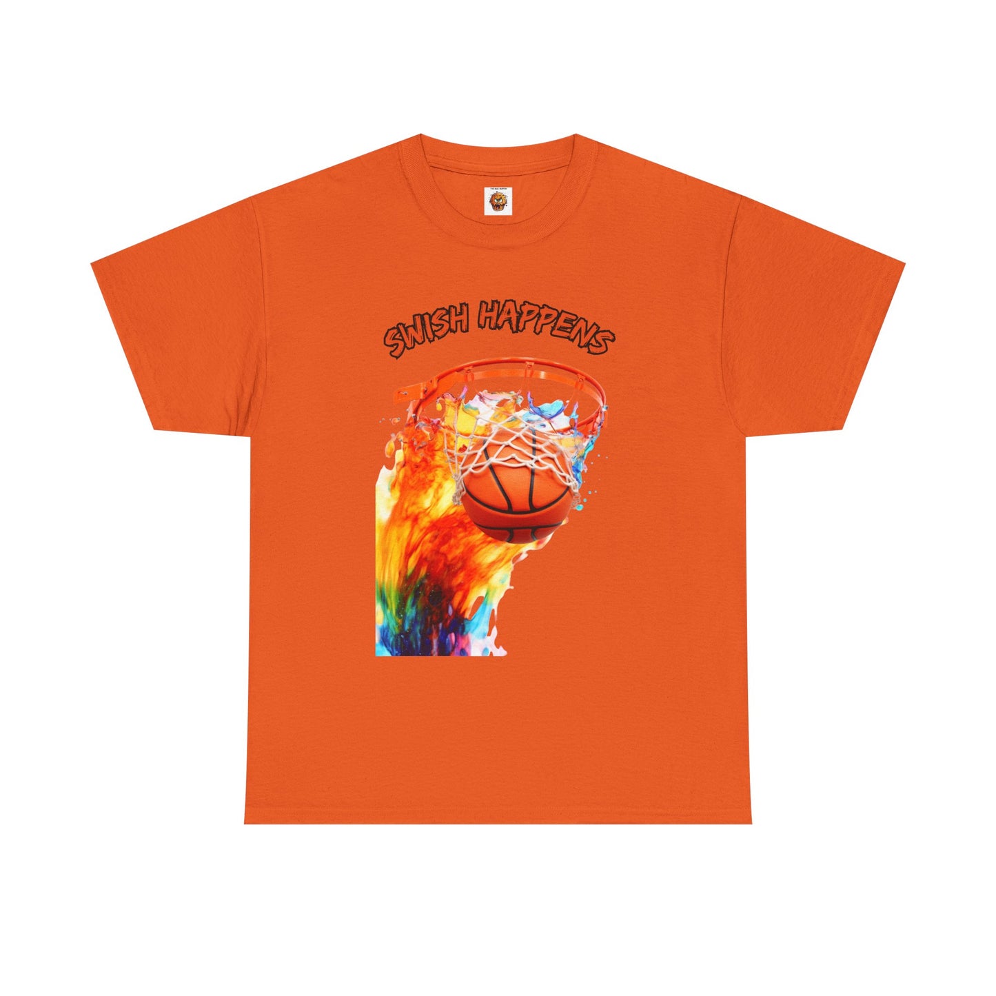 Nothing But Net Colorful Basketball Tee - 'Swish Happens' Unisex Shirt, Sportswear, Gift for Athletes, Casual Outfit, Game Day Apparel, Hoops