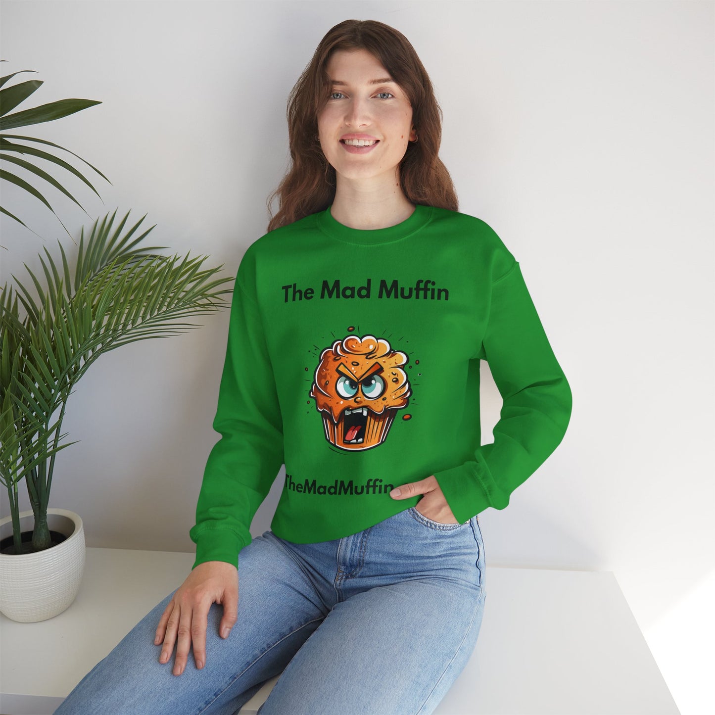 Funny Mad Muffin Unisex Sweatshirt | Unique Gift for Food Lovers