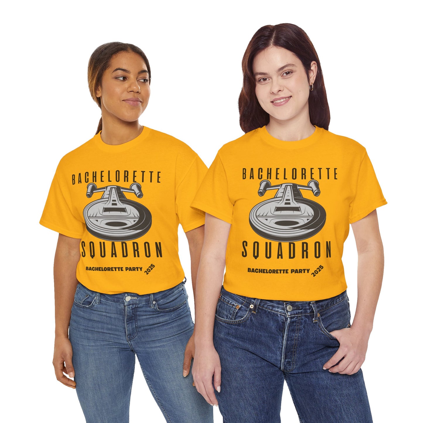 Bachelorette Squadron Heavy Cotton Tee - Perfect for Bachelorette Parties 2025, Wedding, Engagement, Star Trek, Sci-Fi, Geek, Nerd